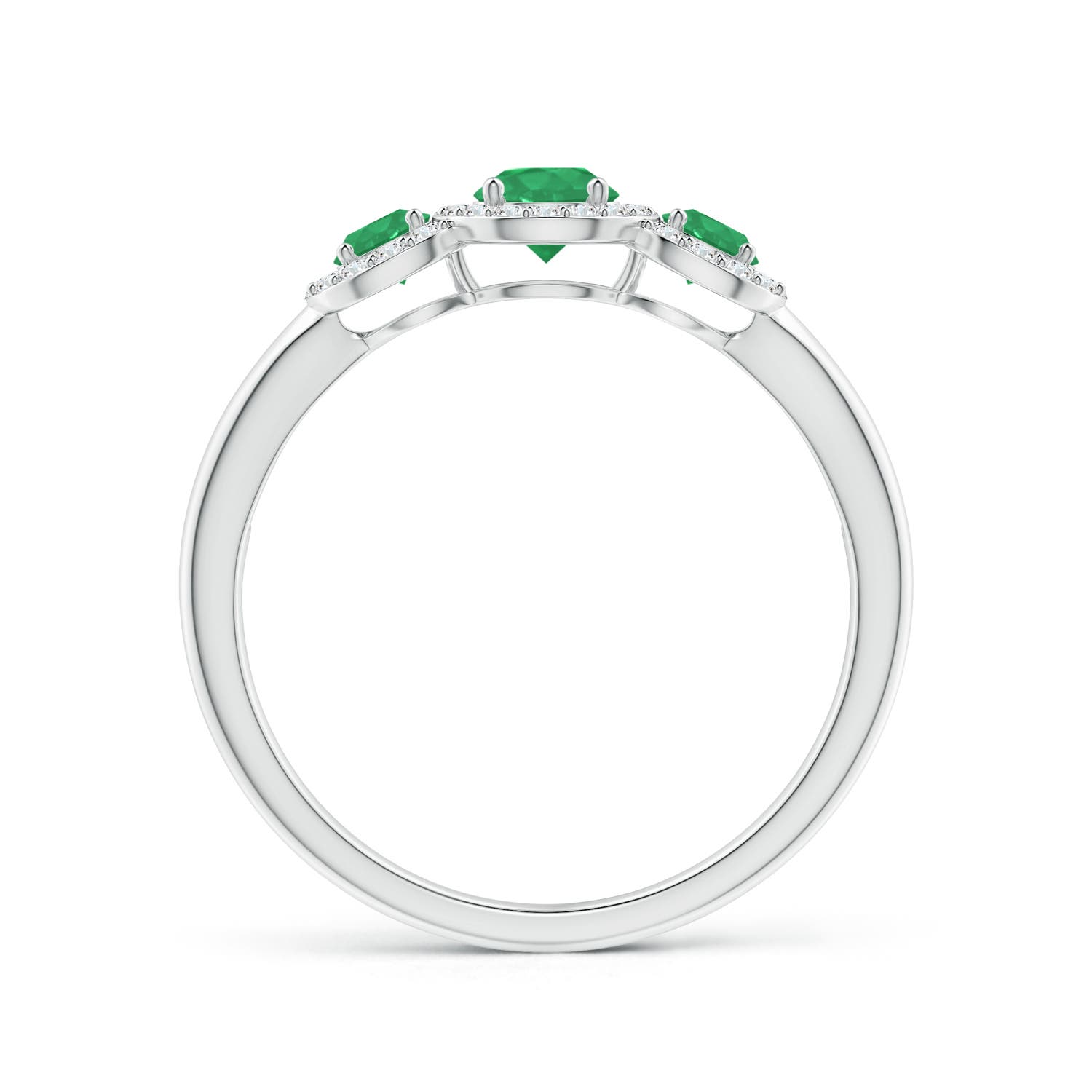 A - Emerald / 0.71 CT / 14 KT White Gold