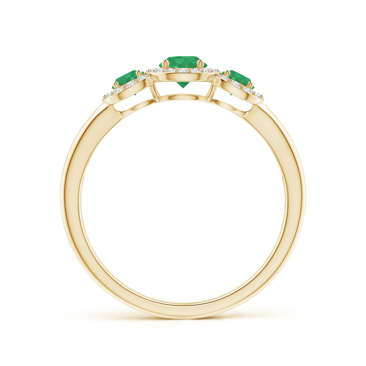 A - Emerald / 0.71 CT / 14 KT Yellow Gold