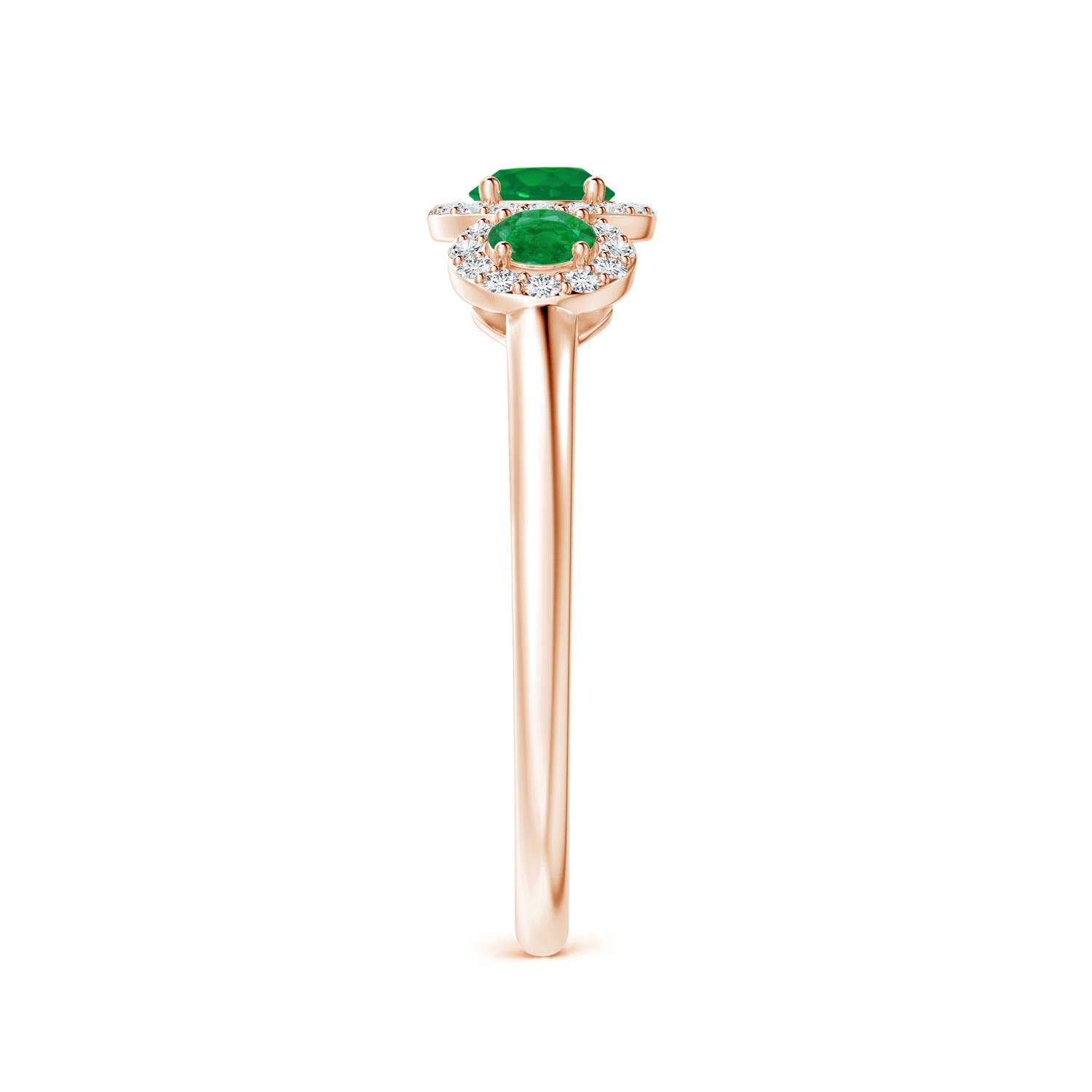 AA - Emerald / 0.71 CT / 14 KT Rose Gold