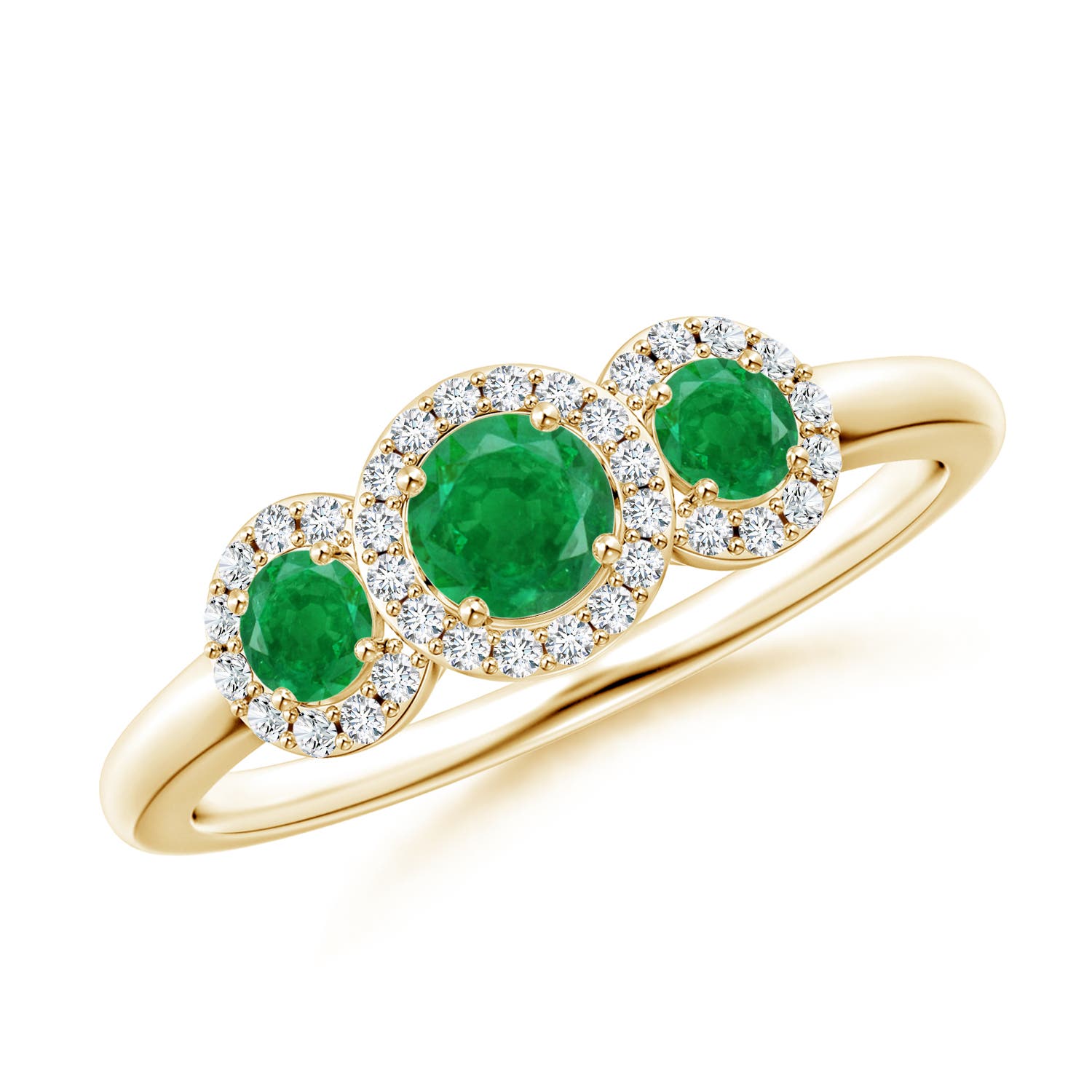 AA - Emerald / 0.71 CT / 14 KT Yellow Gold