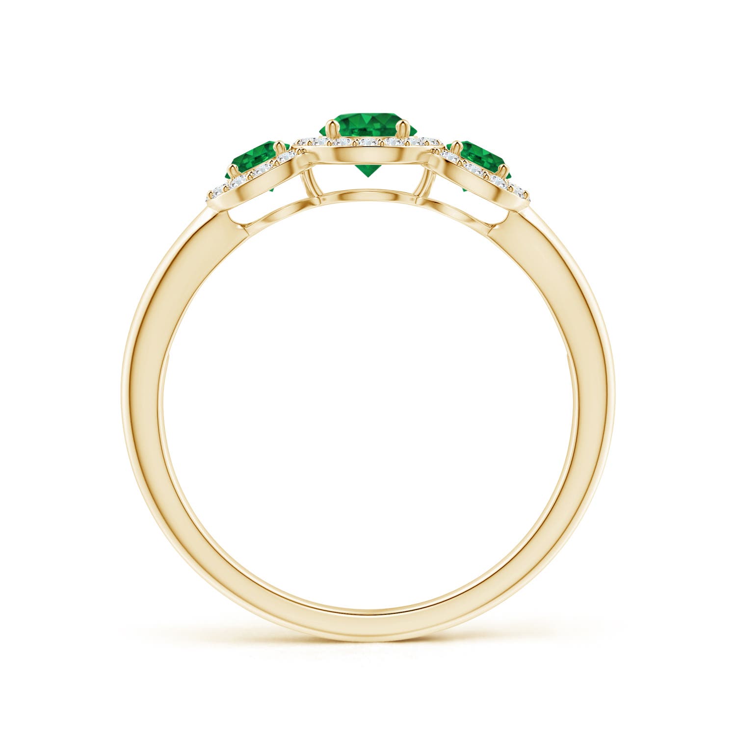 AAA - Emerald / 0.71 CT / 14 KT Yellow Gold