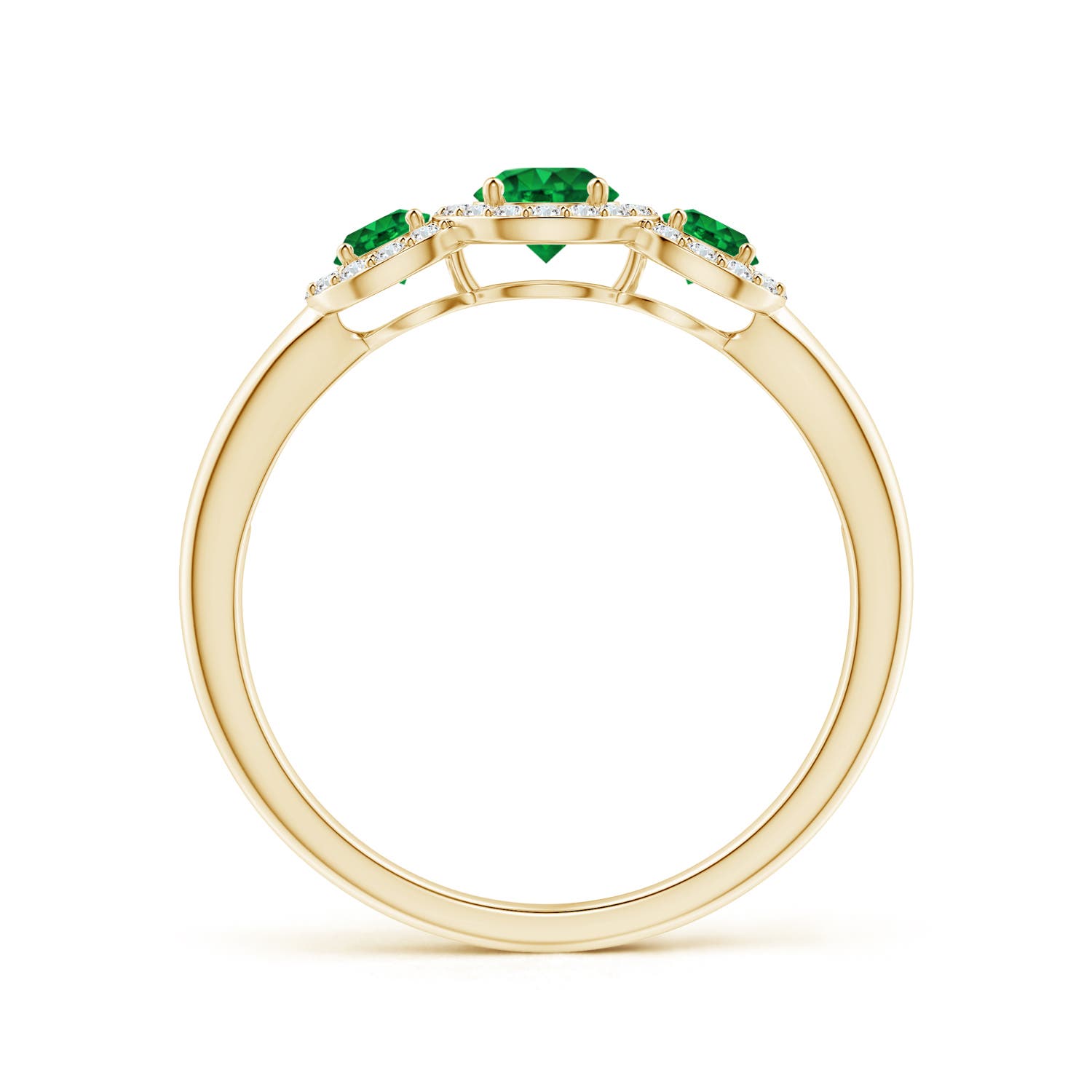 AAAA - Emerald / 0.71 CT / 14 KT Yellow Gold