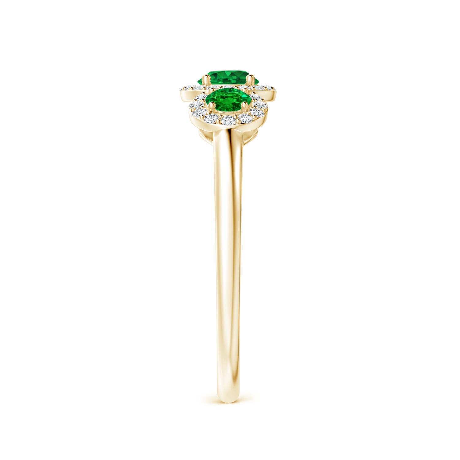 AAAA - Emerald / 0.71 CT / 14 KT Yellow Gold