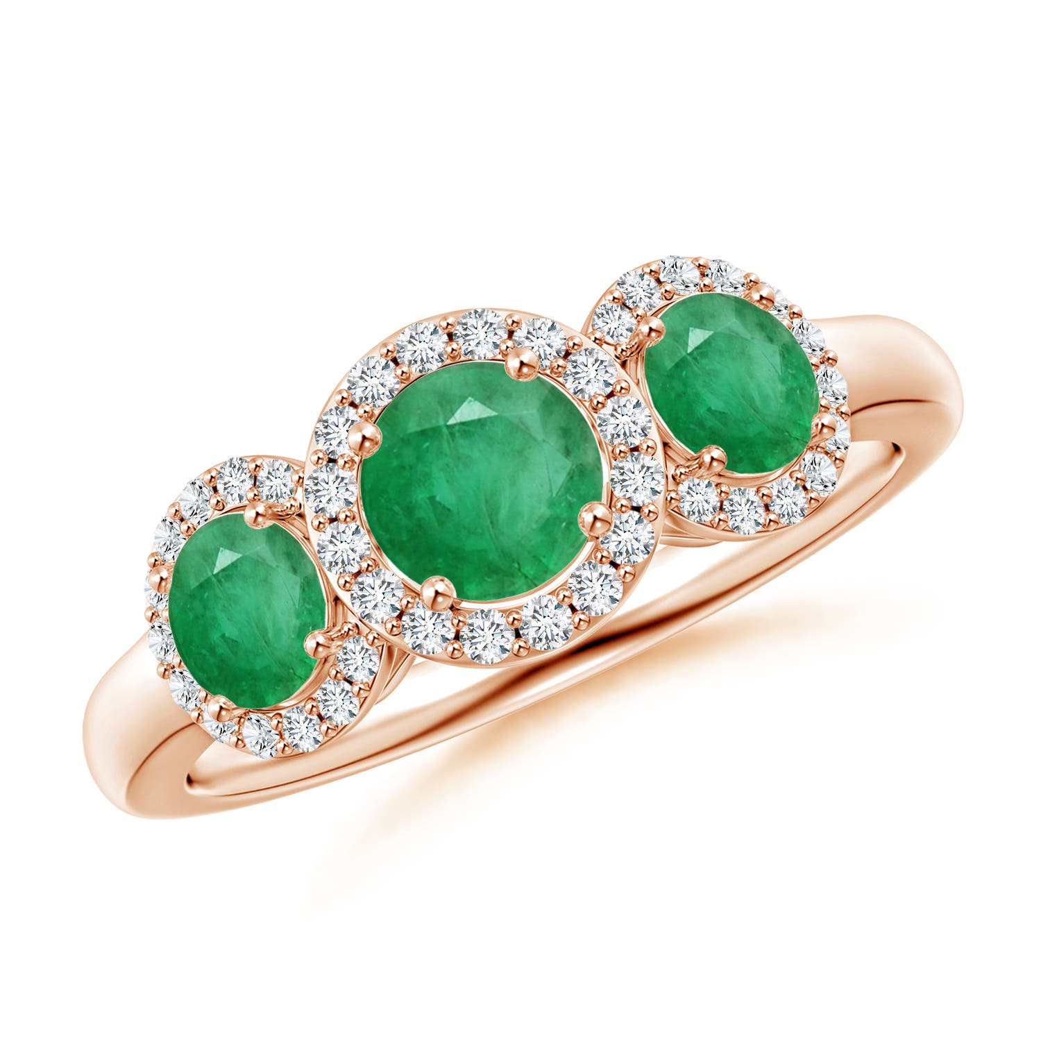 A - Emerald / 1.25 CT / 14 KT Rose Gold