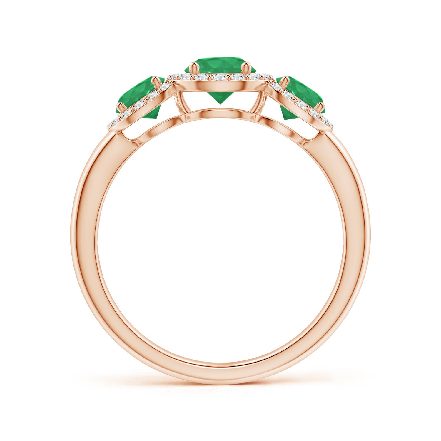 A - Emerald / 1.25 CT / 14 KT Rose Gold