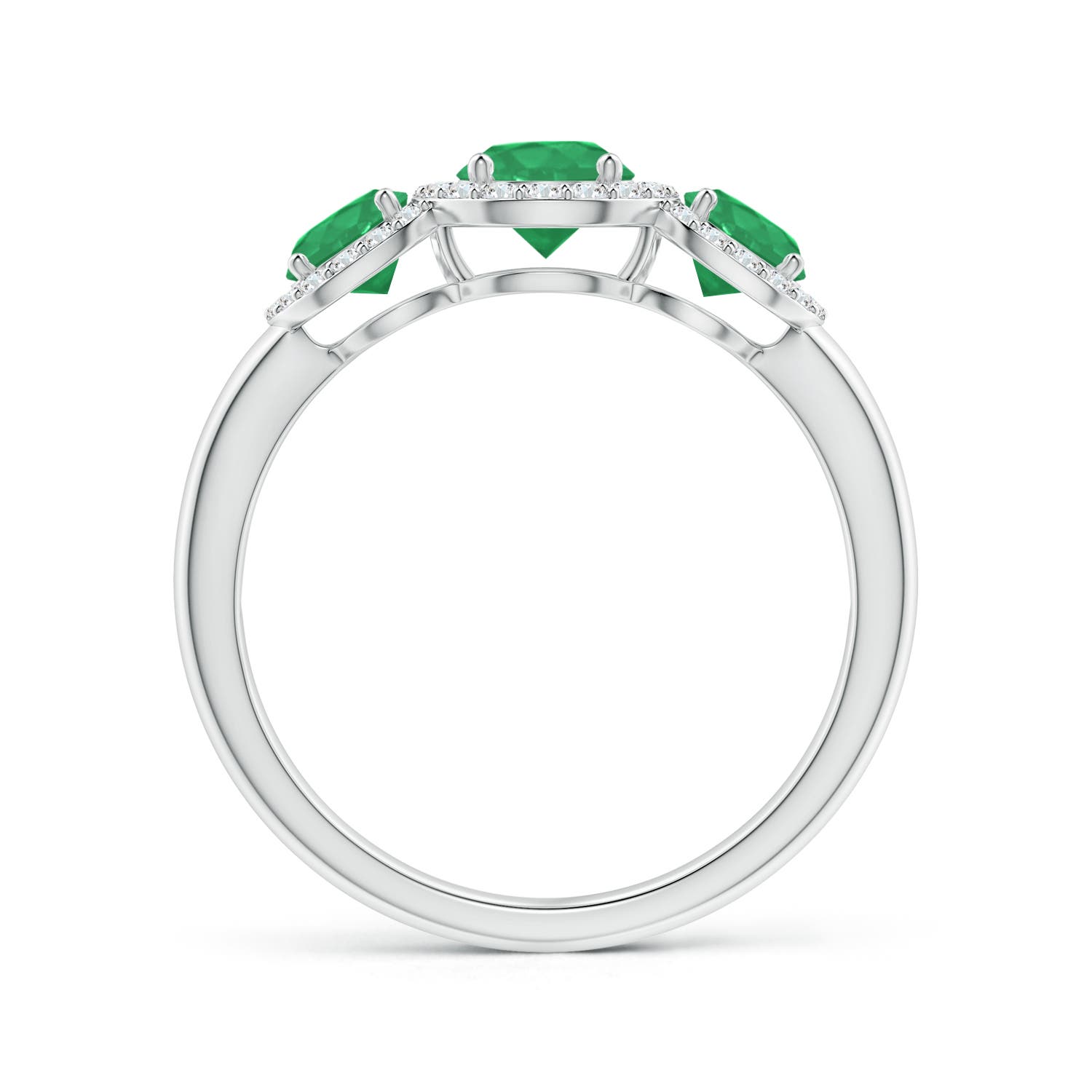 A - Emerald / 1.25 CT / 14 KT White Gold