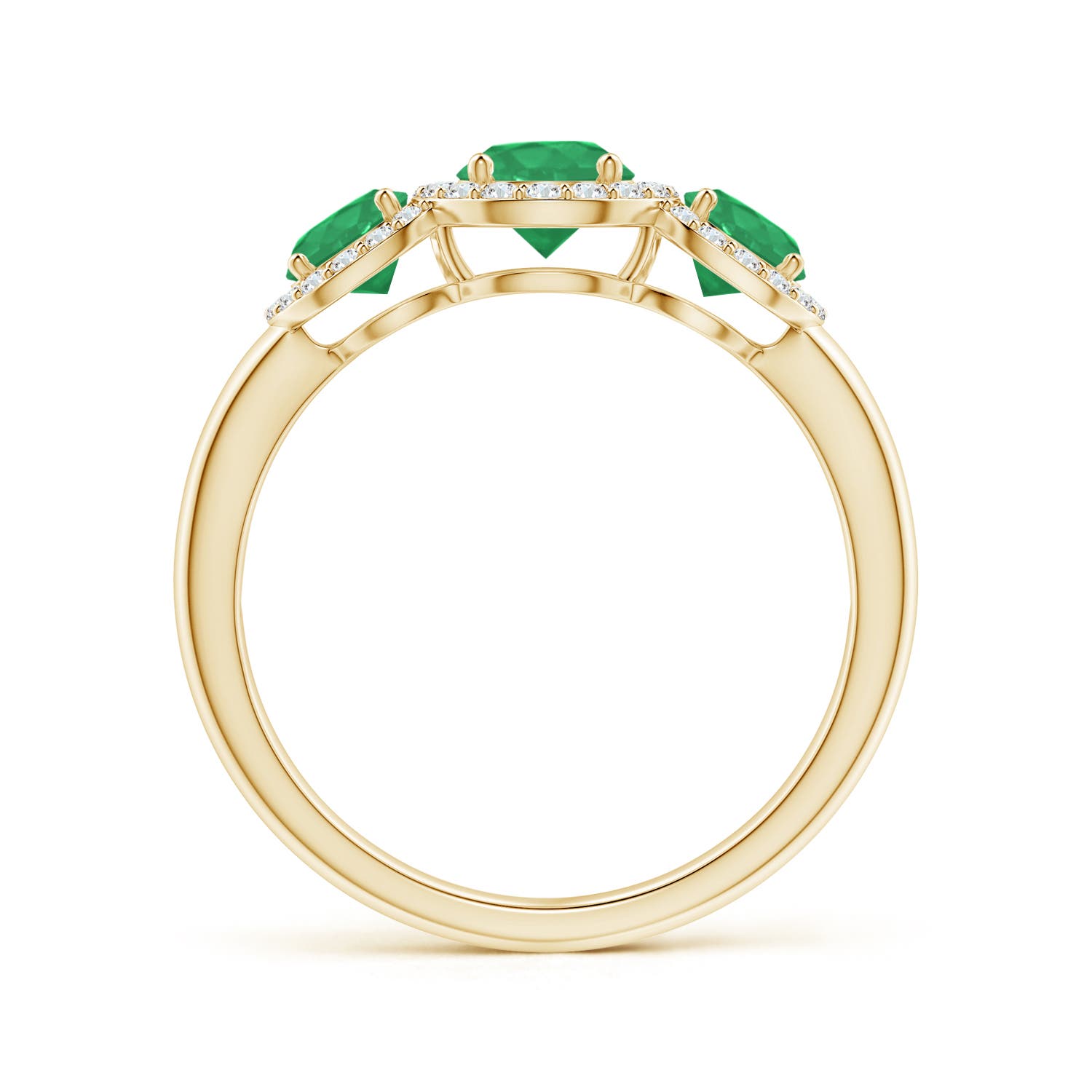 A - Emerald / 1.25 CT / 14 KT Yellow Gold