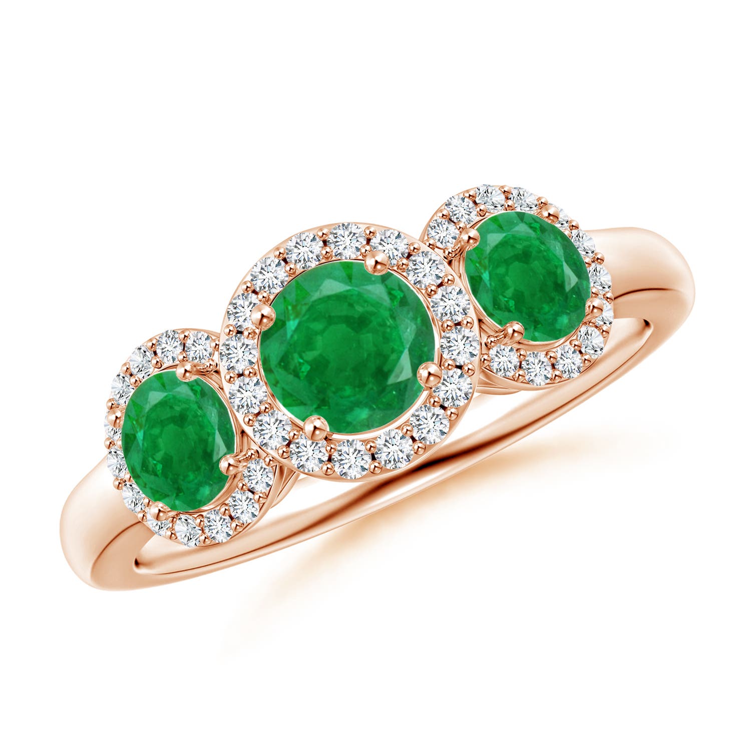 AA - Emerald / 1.25 CT / 14 KT Rose Gold