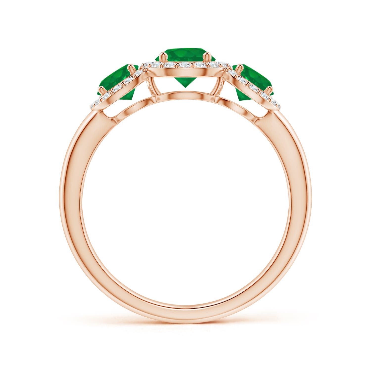 AA - Emerald / 1.25 CT / 14 KT Rose Gold