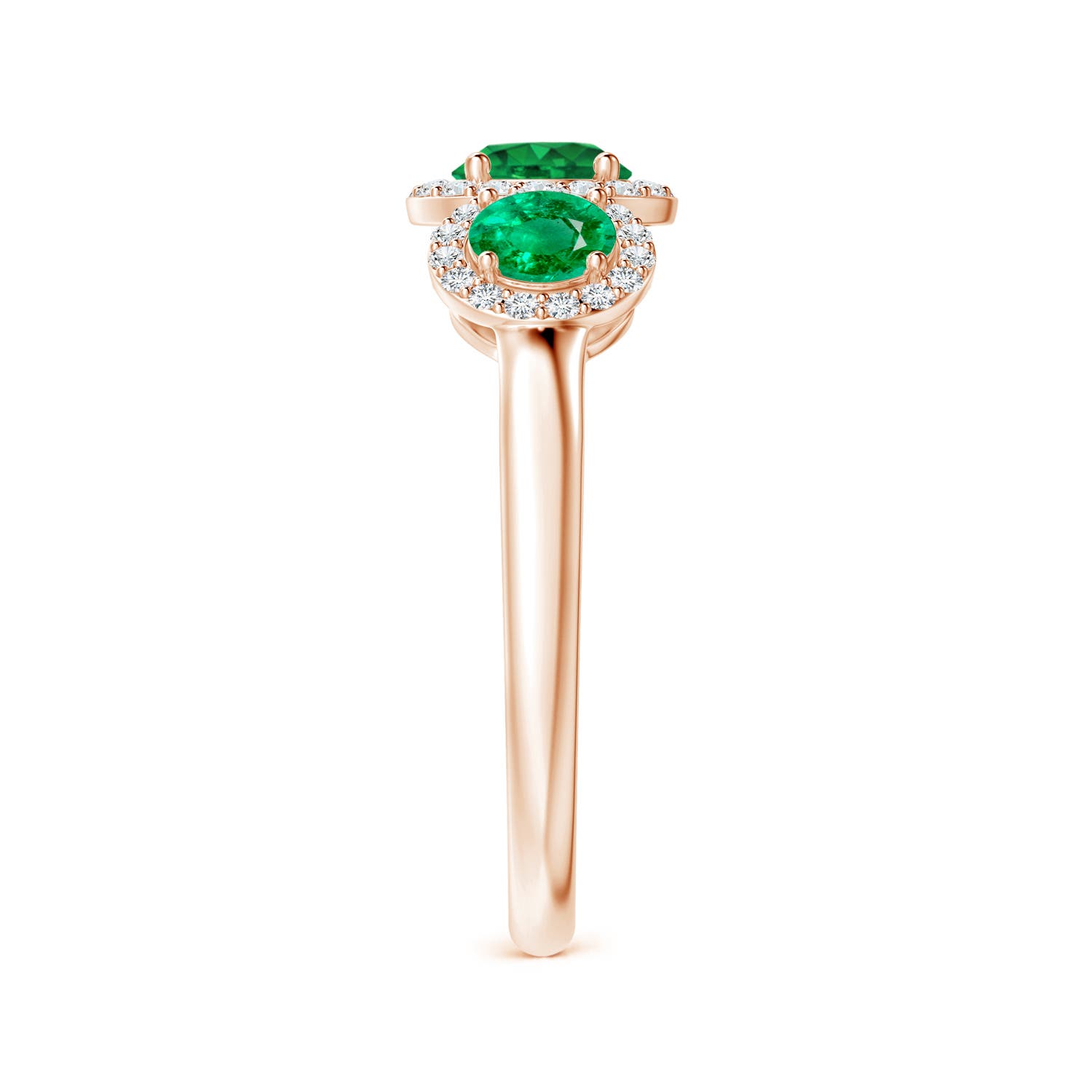 AAA - Emerald / 1.25 CT / 14 KT Rose Gold