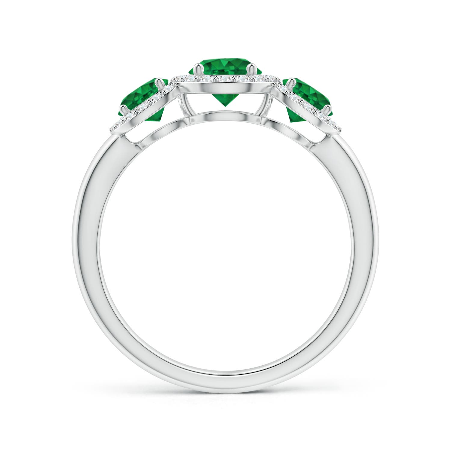 AAA - Emerald / 1.25 CT / 14 KT White Gold