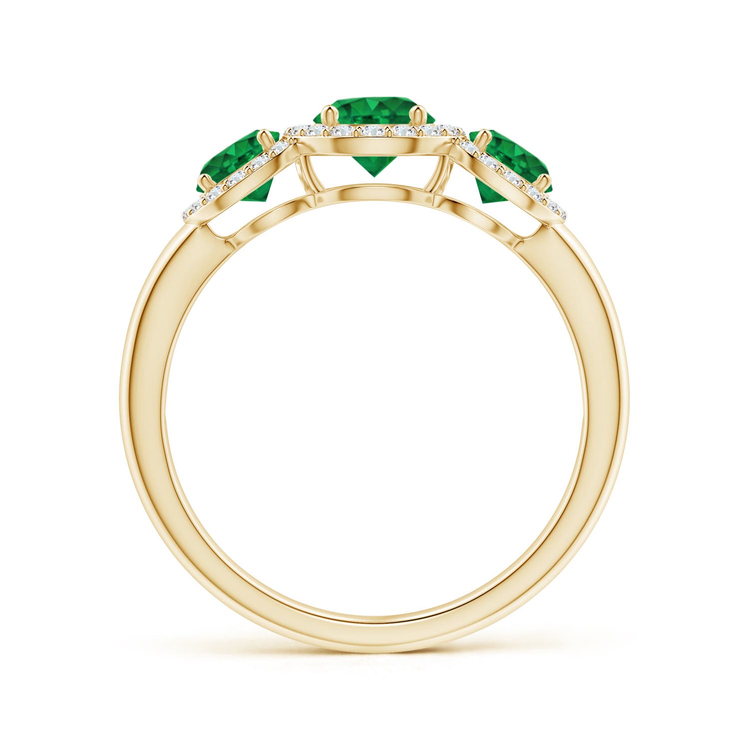 AAA - Emerald / 1.25 CT / 14 KT Yellow Gold