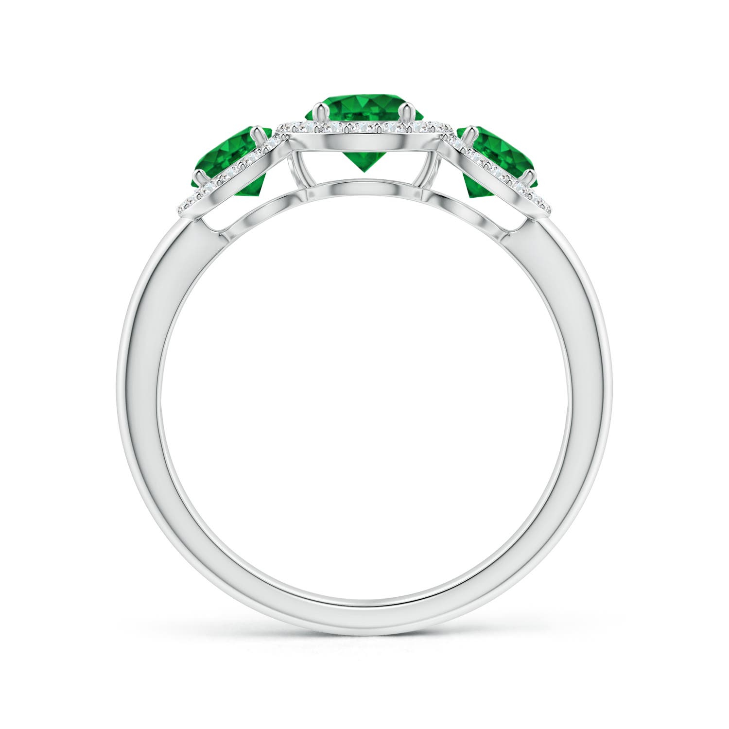 AAAA - Emerald / 1.25 CT / 14 KT White Gold