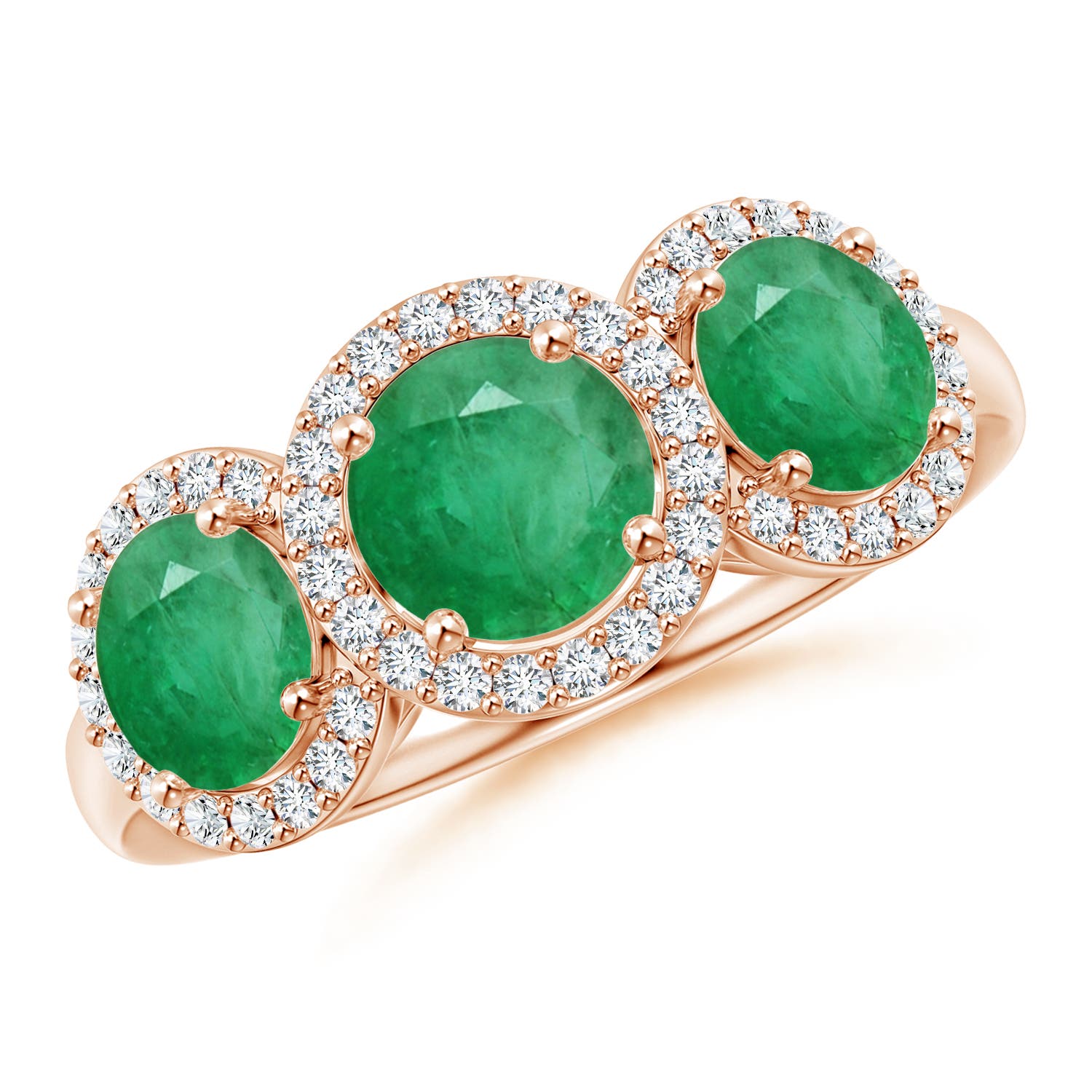 A - Emerald / 2.03 CT / 14 KT Rose Gold