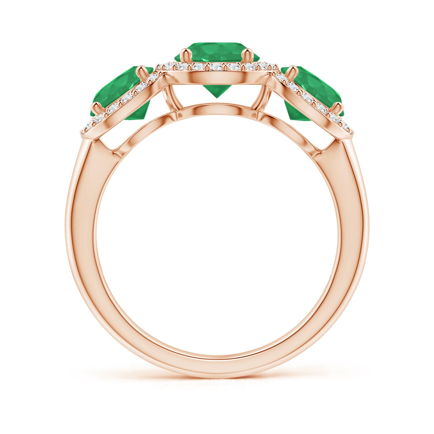 A - Emerald / 2.03 CT / 14 KT Rose Gold