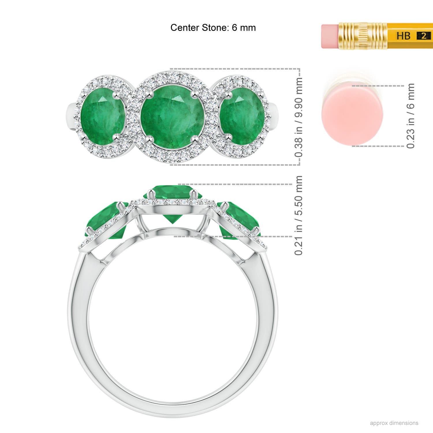 A - Emerald / 2.03 CT / 14 KT White Gold