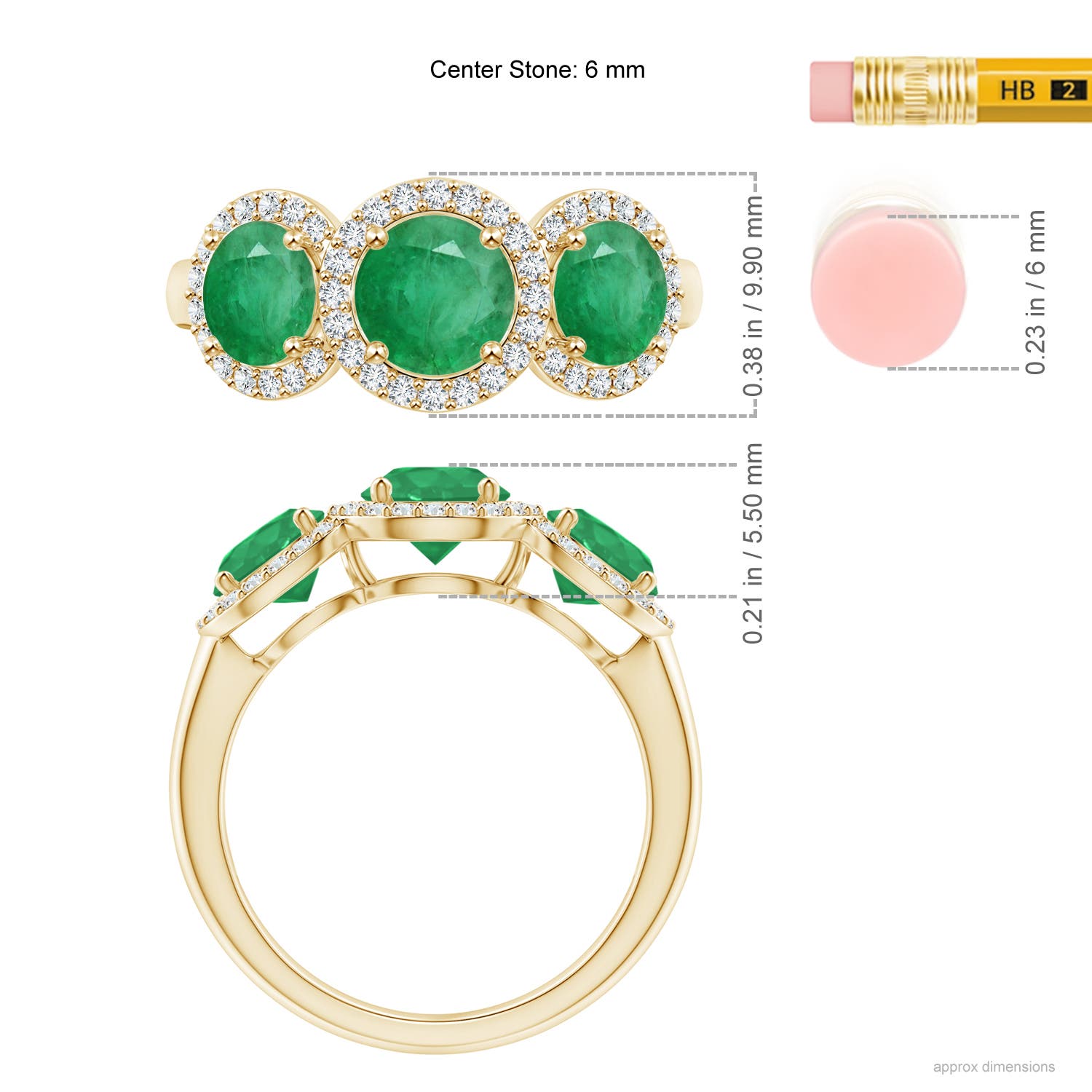 A - Emerald / 2.03 CT / 14 KT Yellow Gold