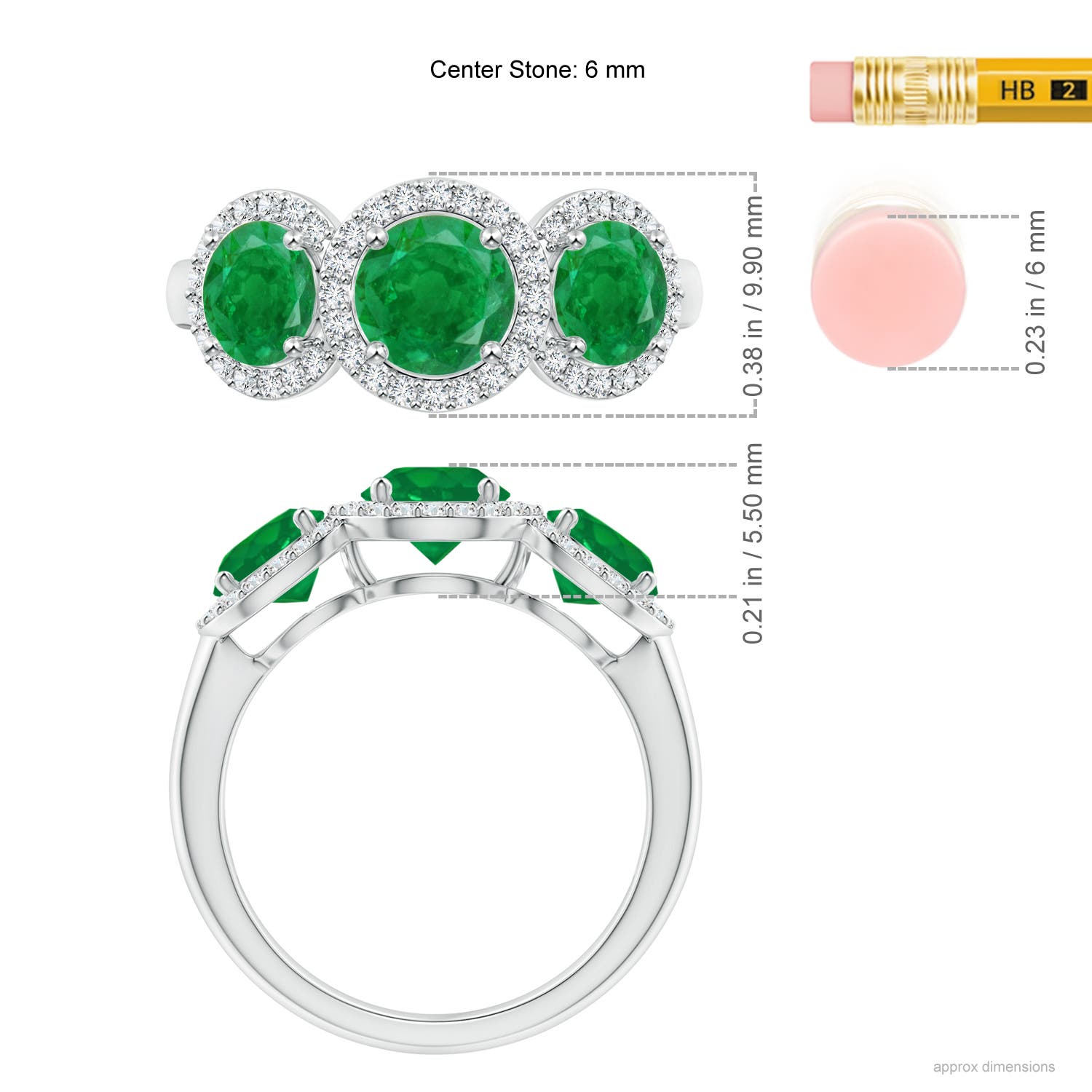 AA - Emerald / 2.03 CT / 14 KT White Gold