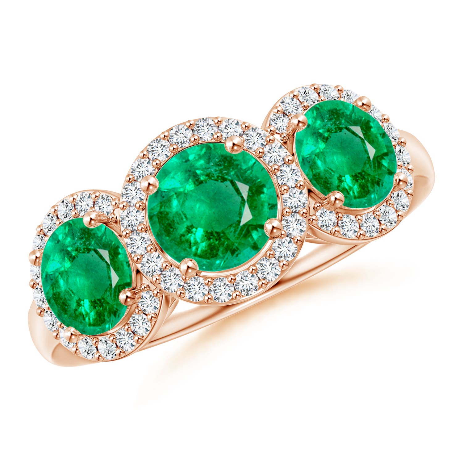 AAA - Emerald / 2.03 CT / 14 KT Rose Gold