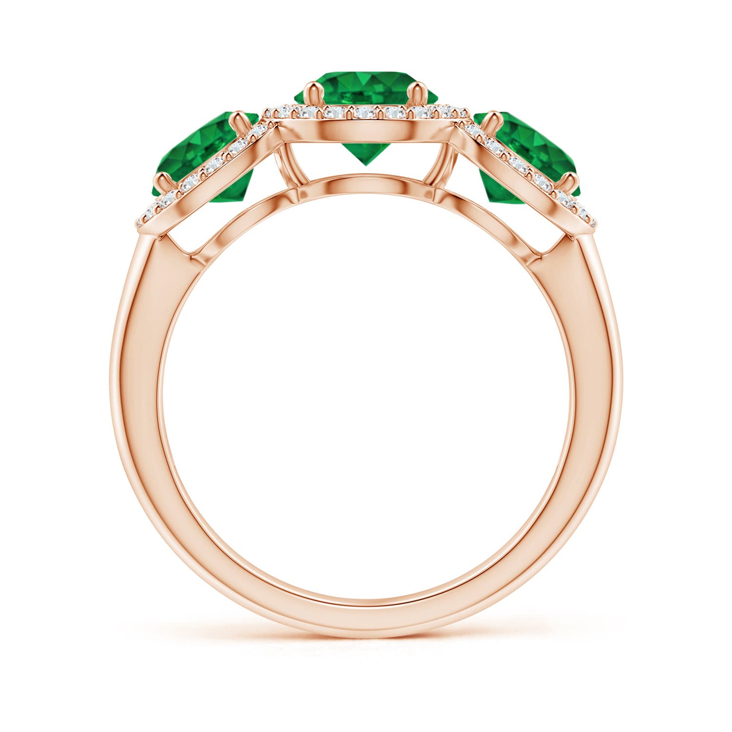 AAA - Emerald / 2.03 CT / 14 KT Rose Gold