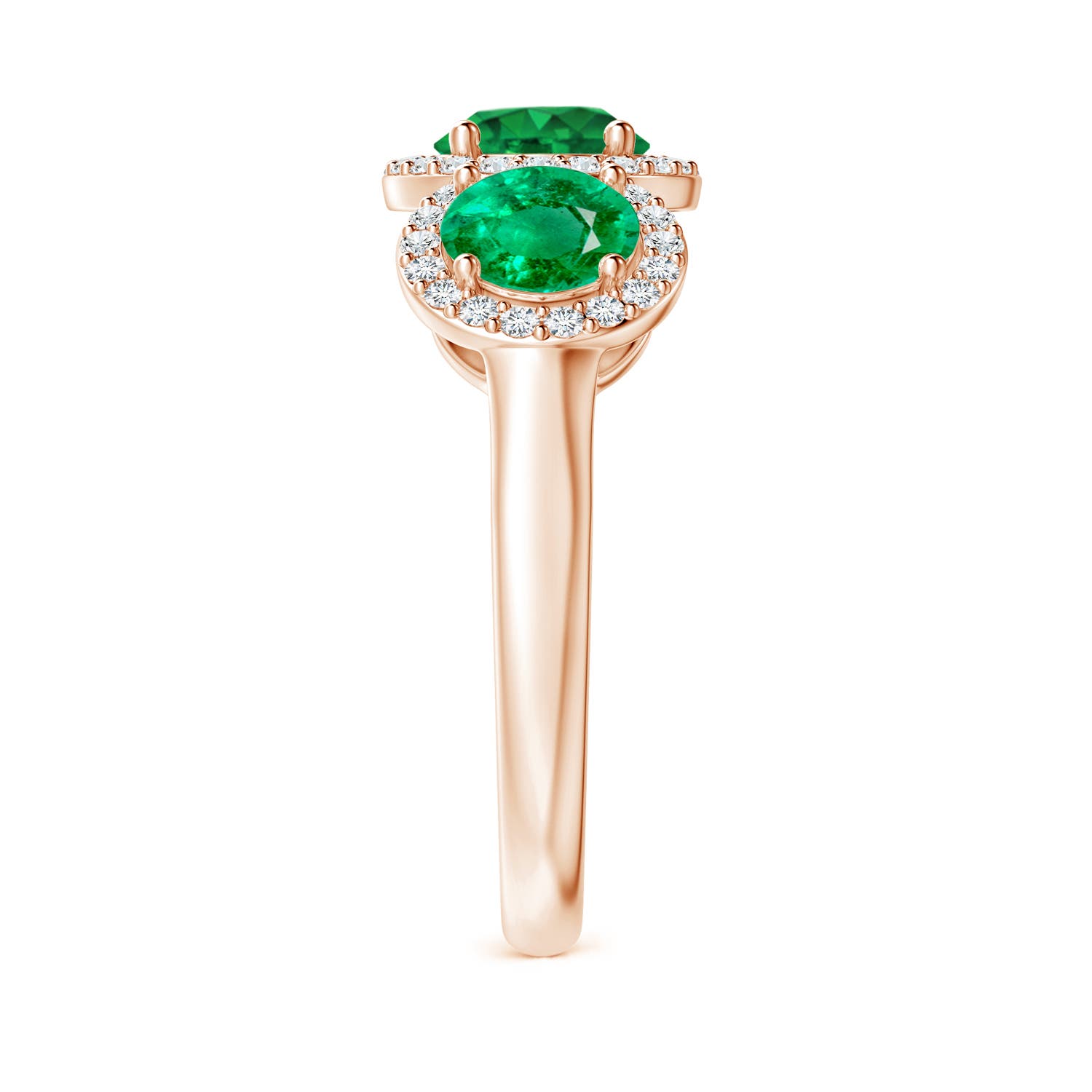 AAA - Emerald / 2.03 CT / 14 KT Rose Gold