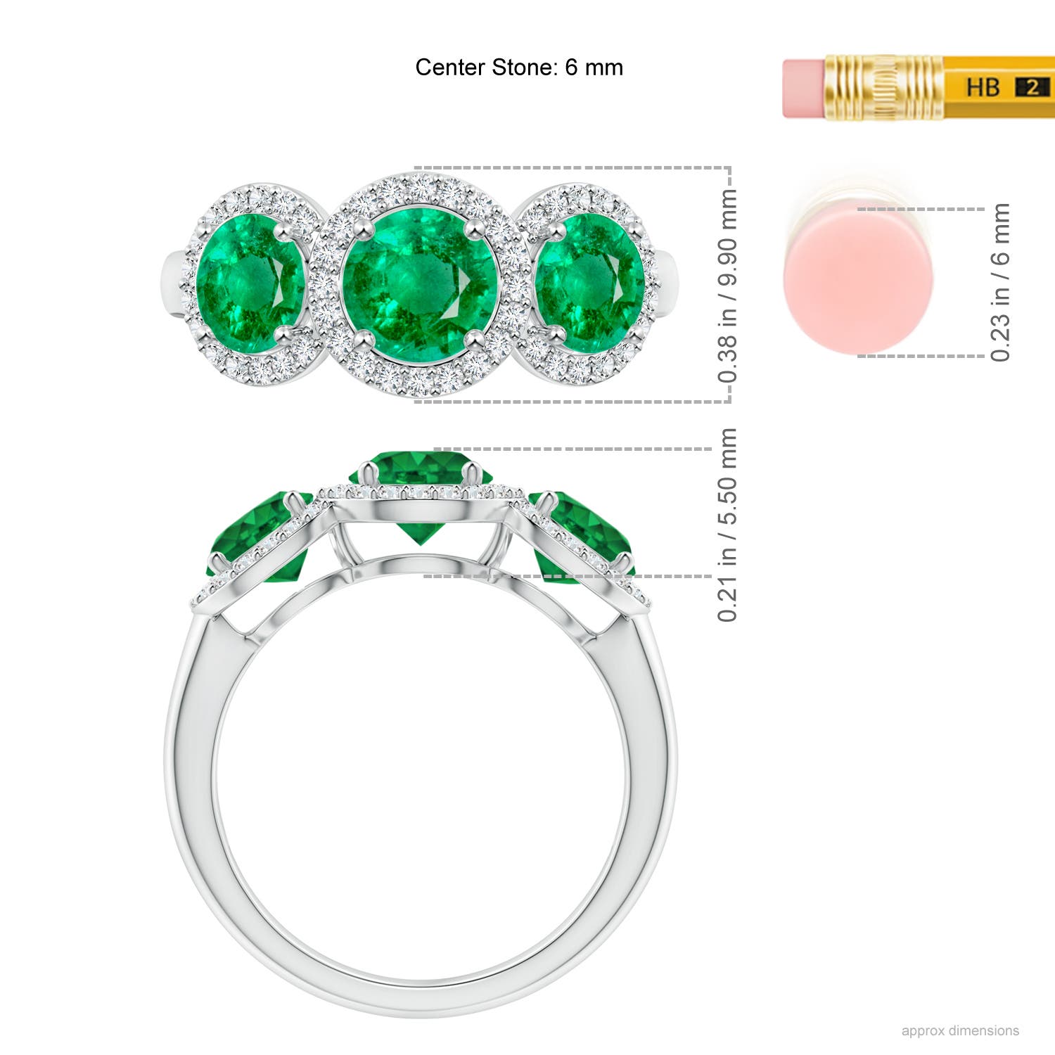 AAA - Emerald / 2.03 CT / 14 KT White Gold