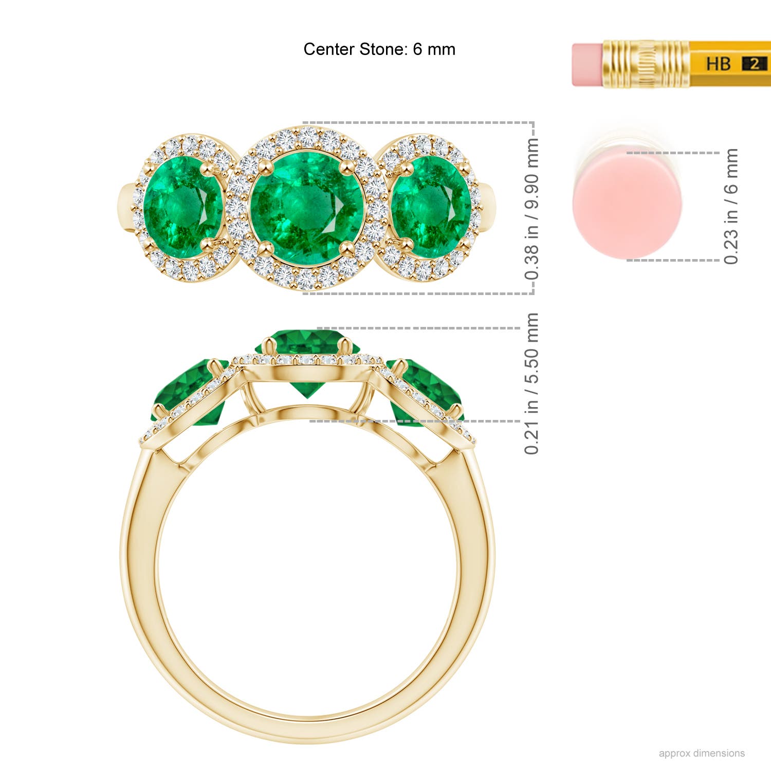 AAA - Emerald / 2.03 CT / 14 KT Yellow Gold