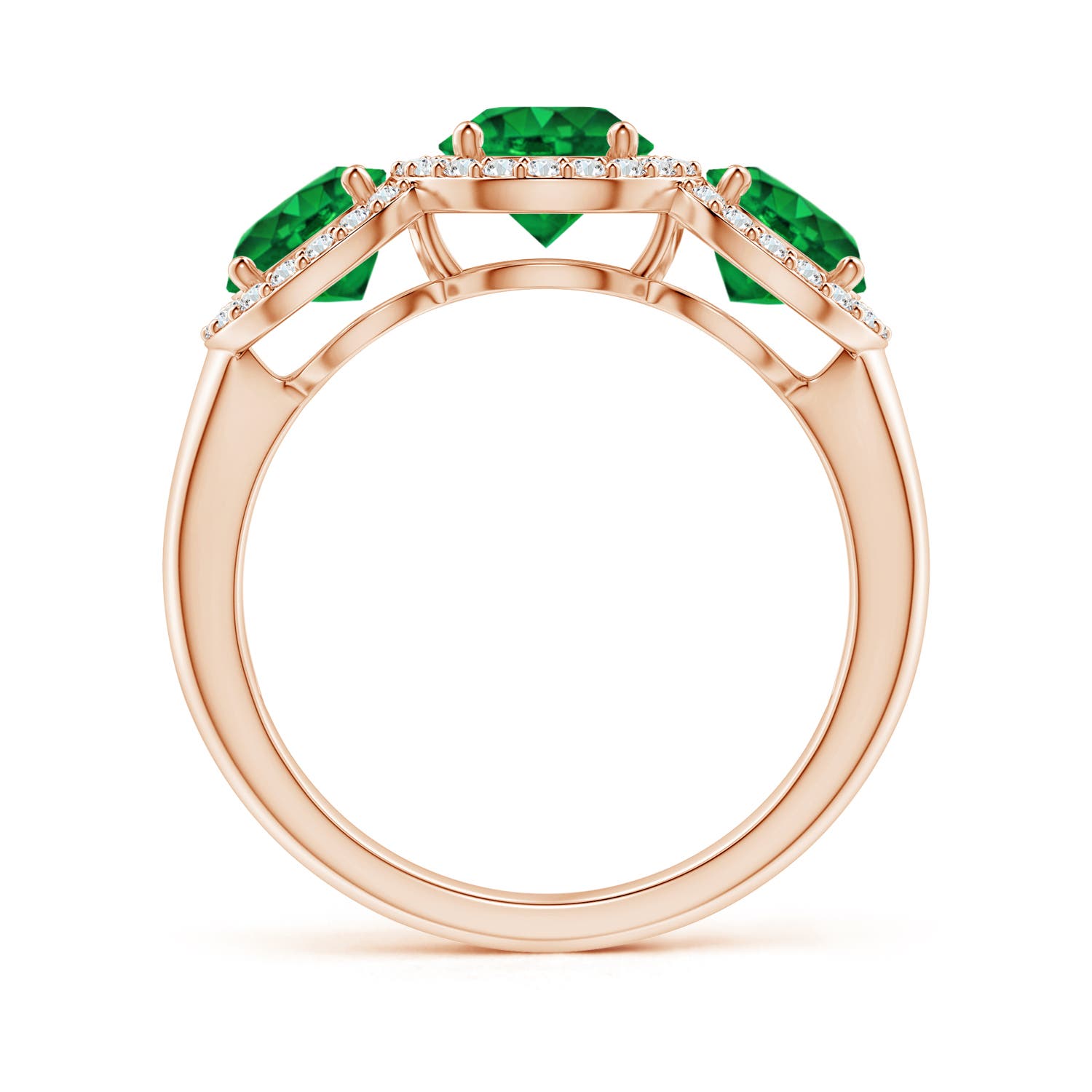 AAAA - Emerald / 2.03 CT / 14 KT Rose Gold