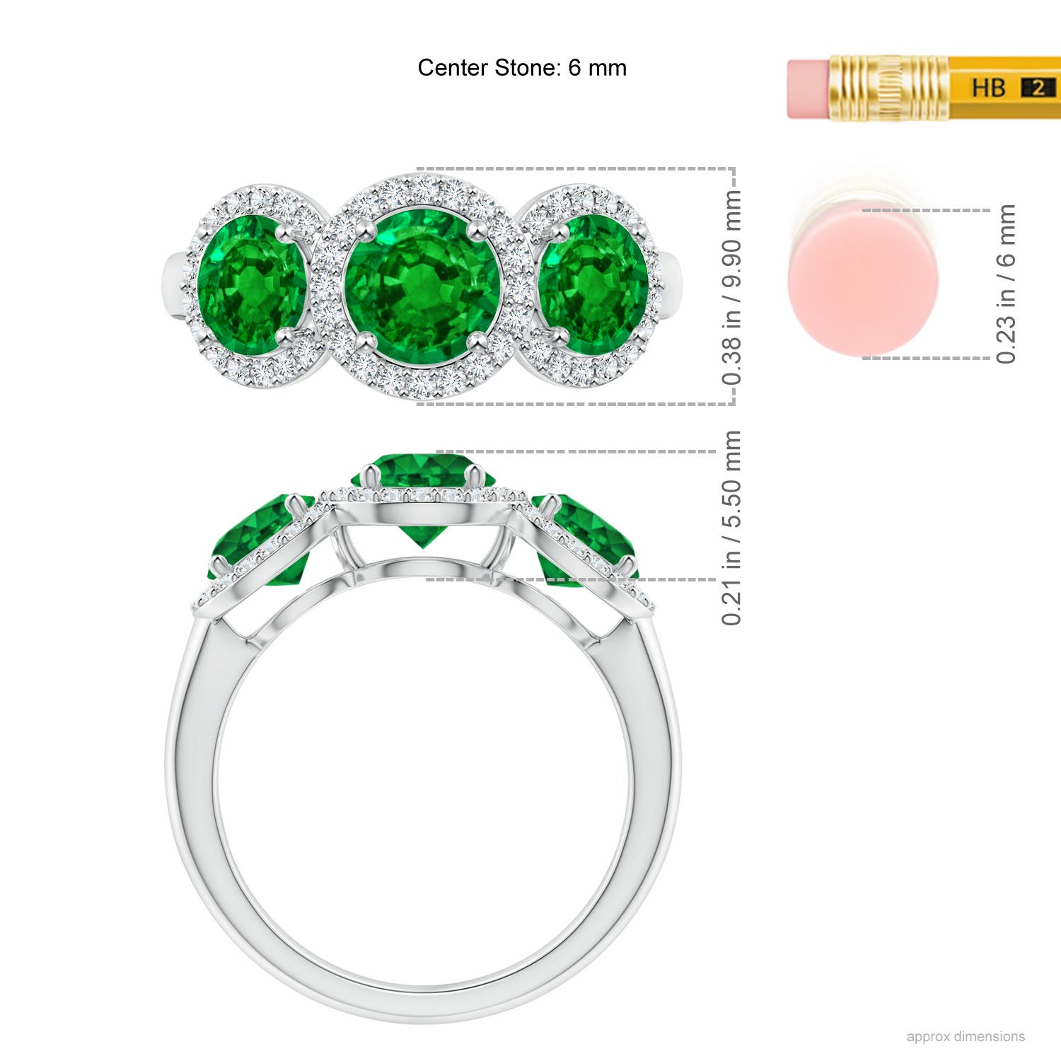 AAAA - Emerald / 2.03 CT / 14 KT White Gold