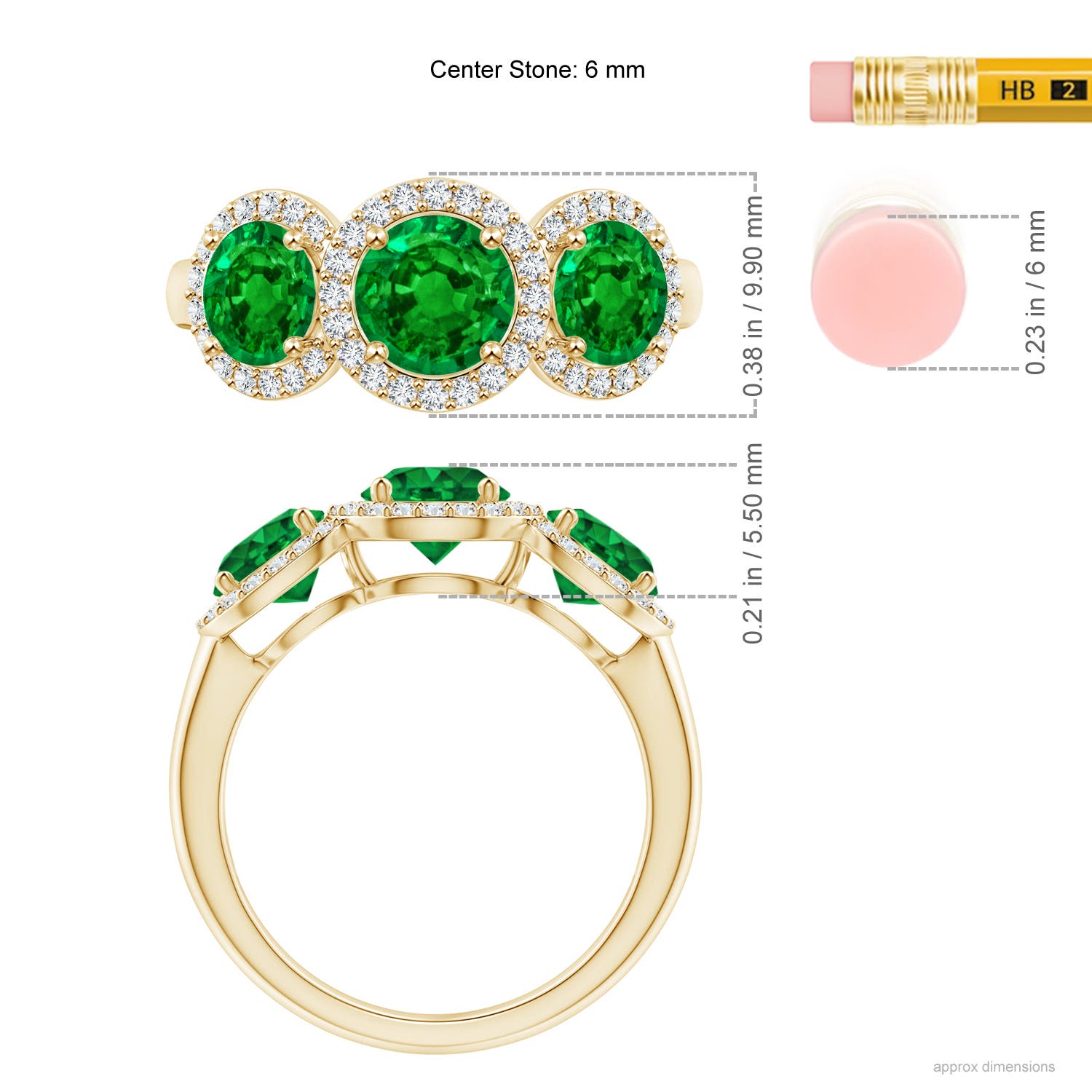 AAAA - Emerald / 2.03 CT / 14 KT Yellow Gold