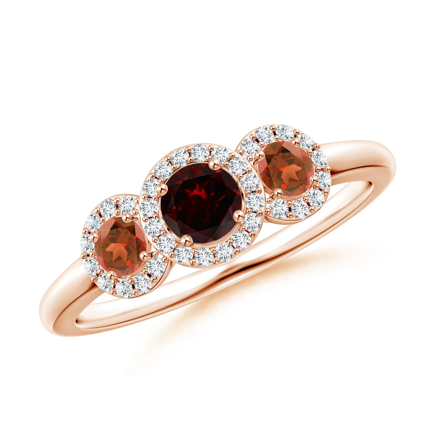 A - Garnet / 0.9 CT / 14 KT Rose Gold