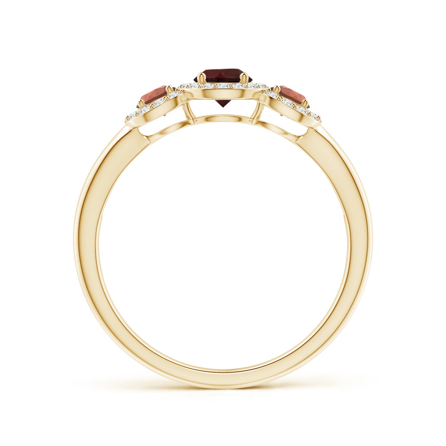 A - Garnet / 0.9 CT / 14 KT Yellow Gold