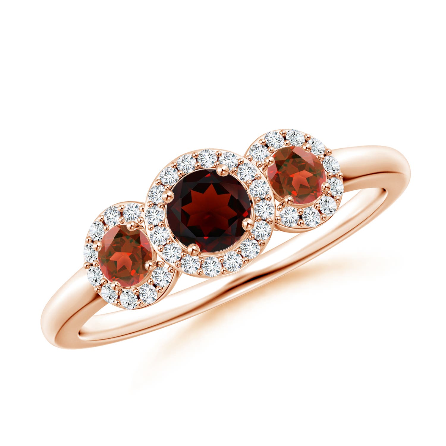 AA - Garnet / 0.9 CT / 14 KT Rose Gold