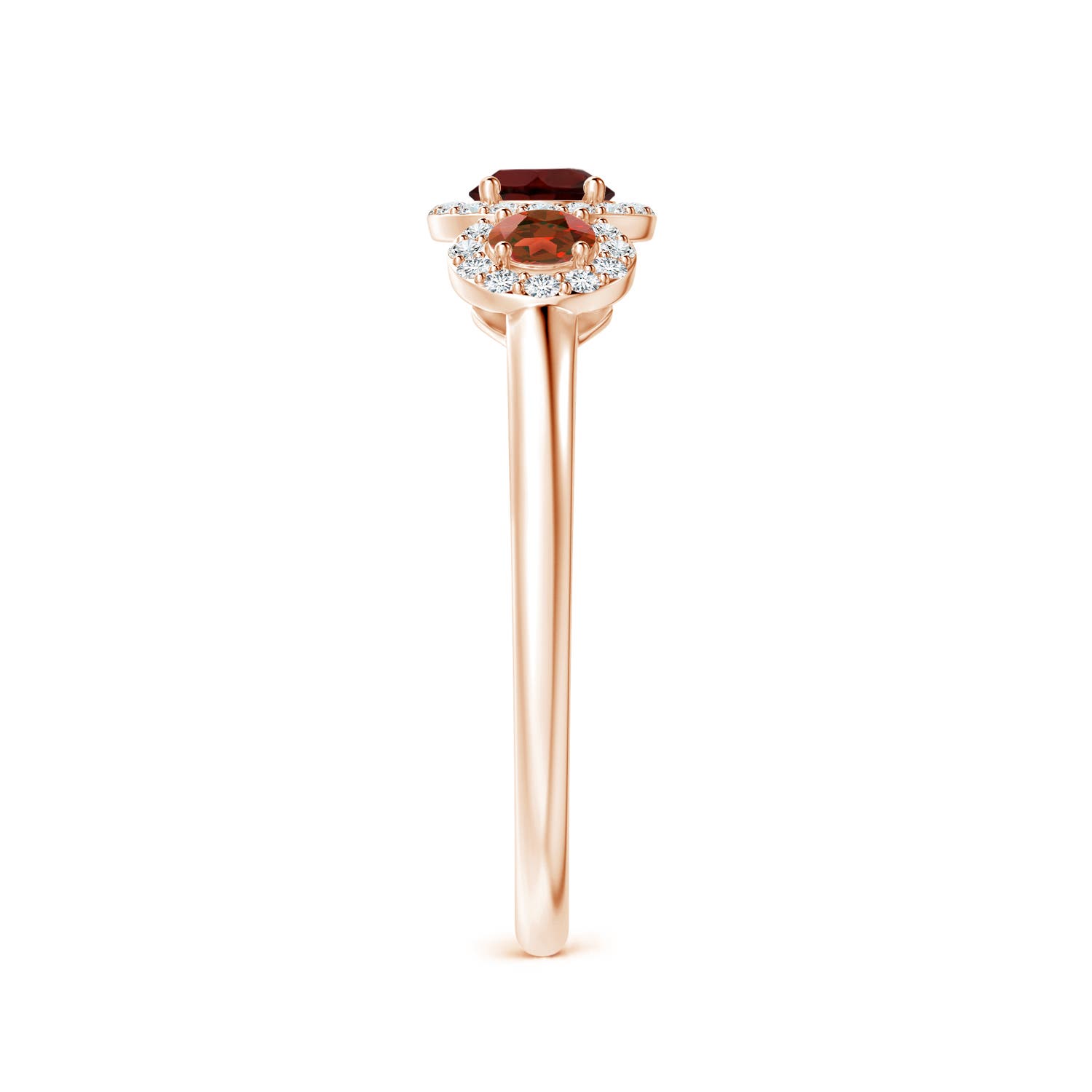 AA - Garnet / 0.9 CT / 14 KT Rose Gold