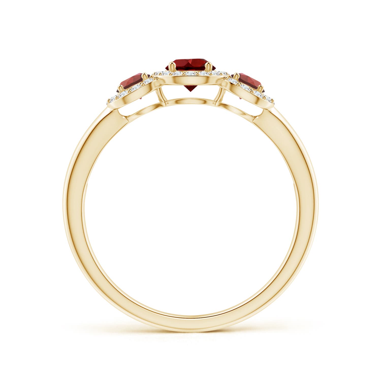 AAA - Garnet / 0.9 CT / 14 KT Yellow Gold