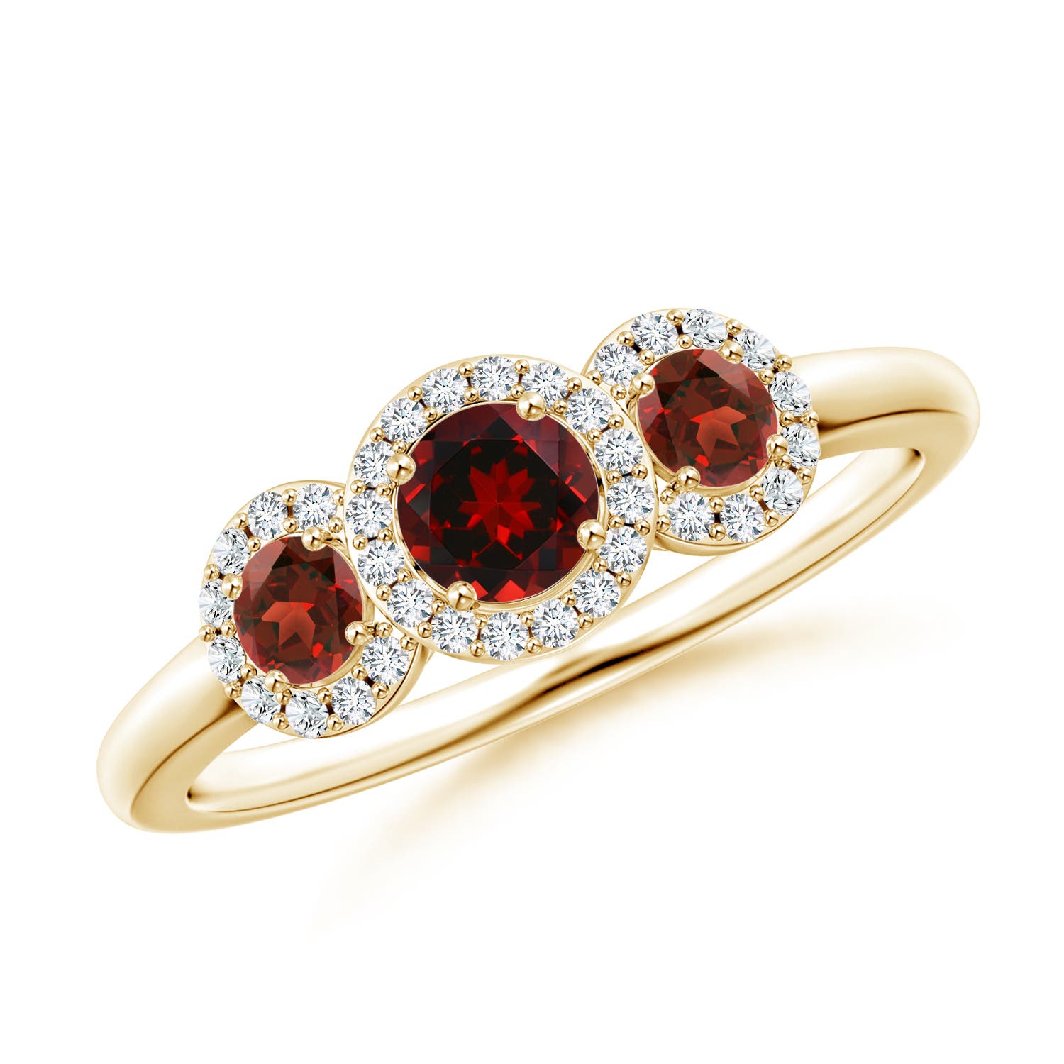 AAAA - Garnet / 0.9 CT / 14 KT Yellow Gold