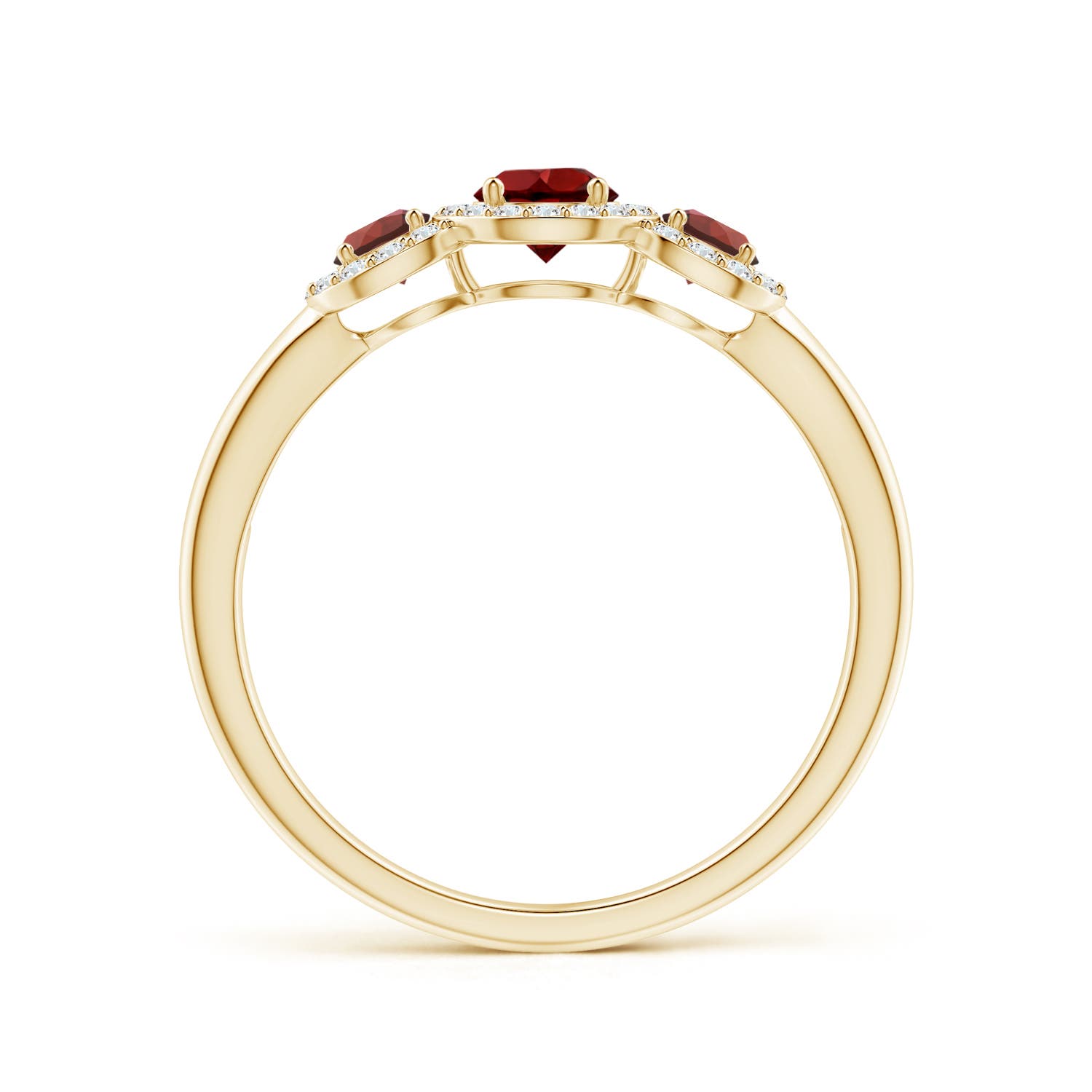 AAAA - Garnet / 0.9 CT / 14 KT Yellow Gold