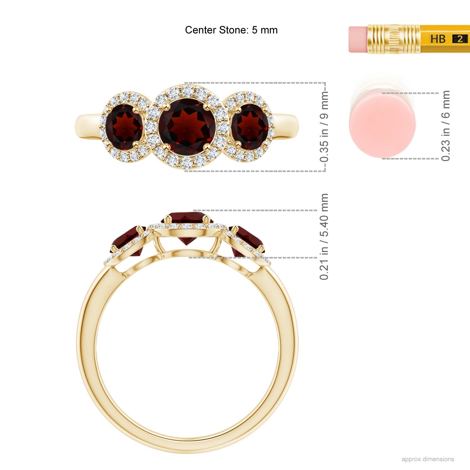 AA - Garnet / 1.58 CT / 14 KT Yellow Gold