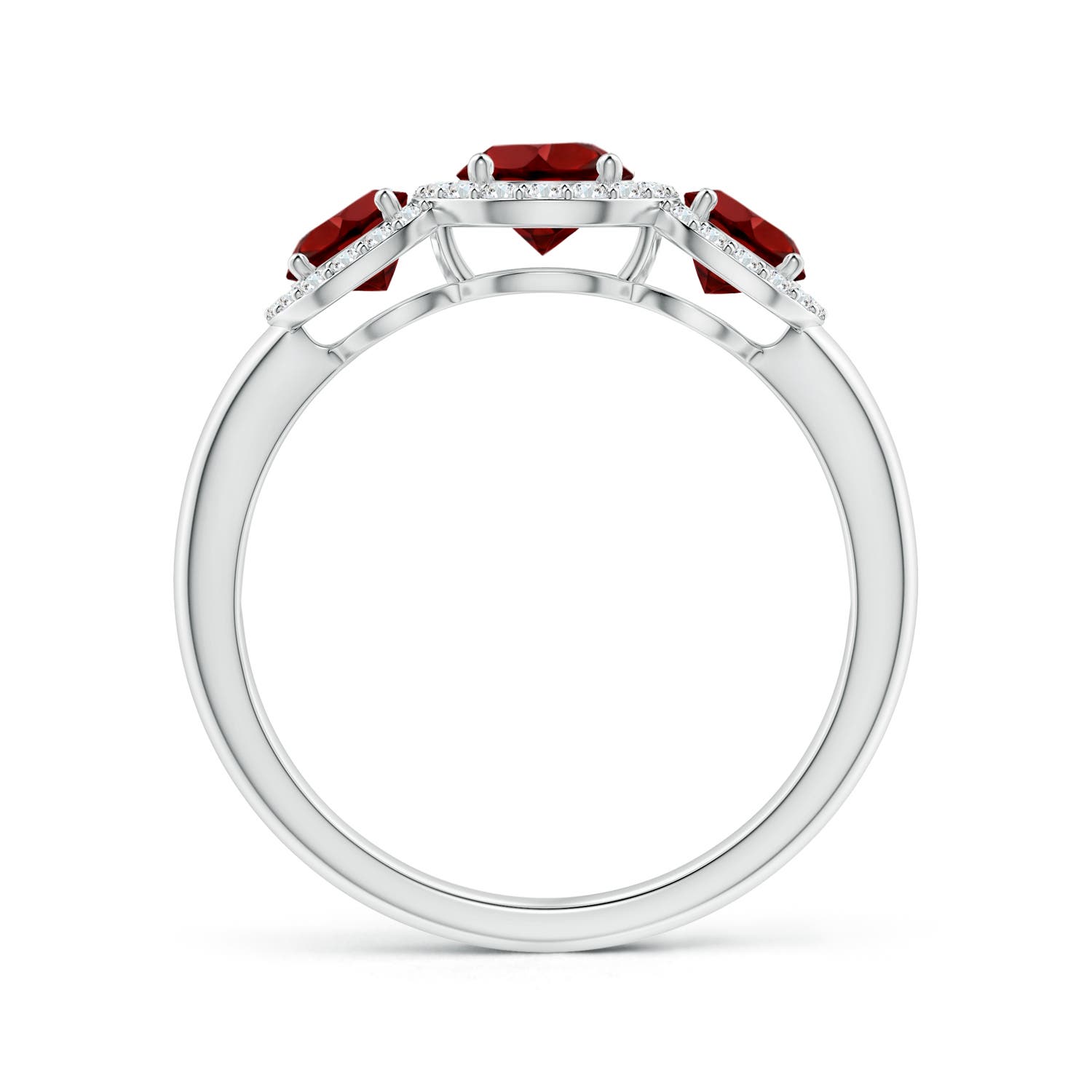 AAAA - Garnet / 1.58 CT / 14 KT White Gold