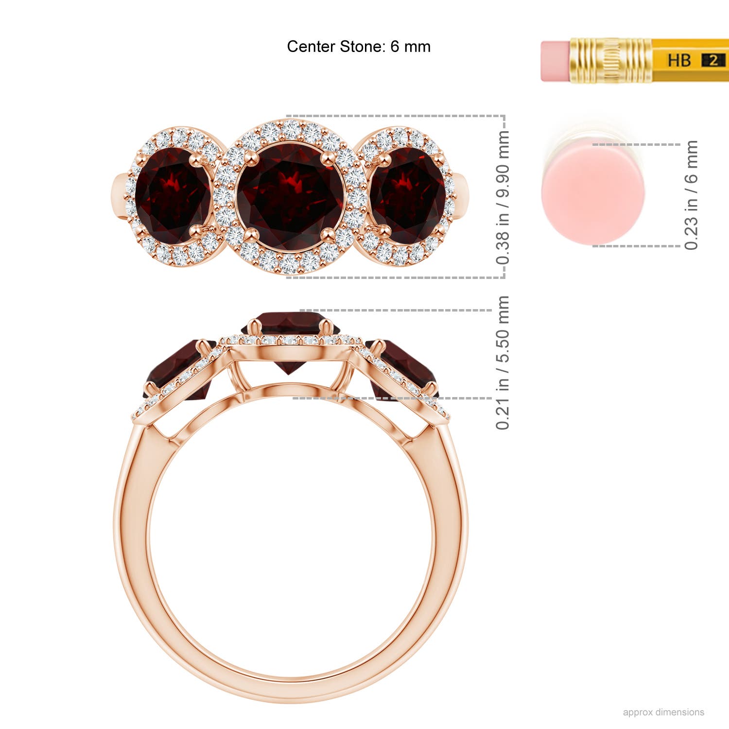 A - Garnet / 2.58 CT / 14 KT Rose Gold