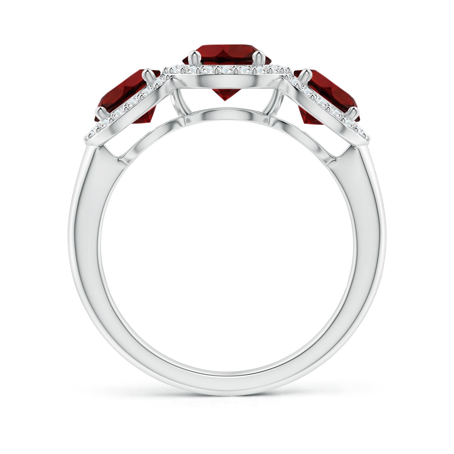 AAA - Garnet / 2.58 CT / 14 KT White Gold