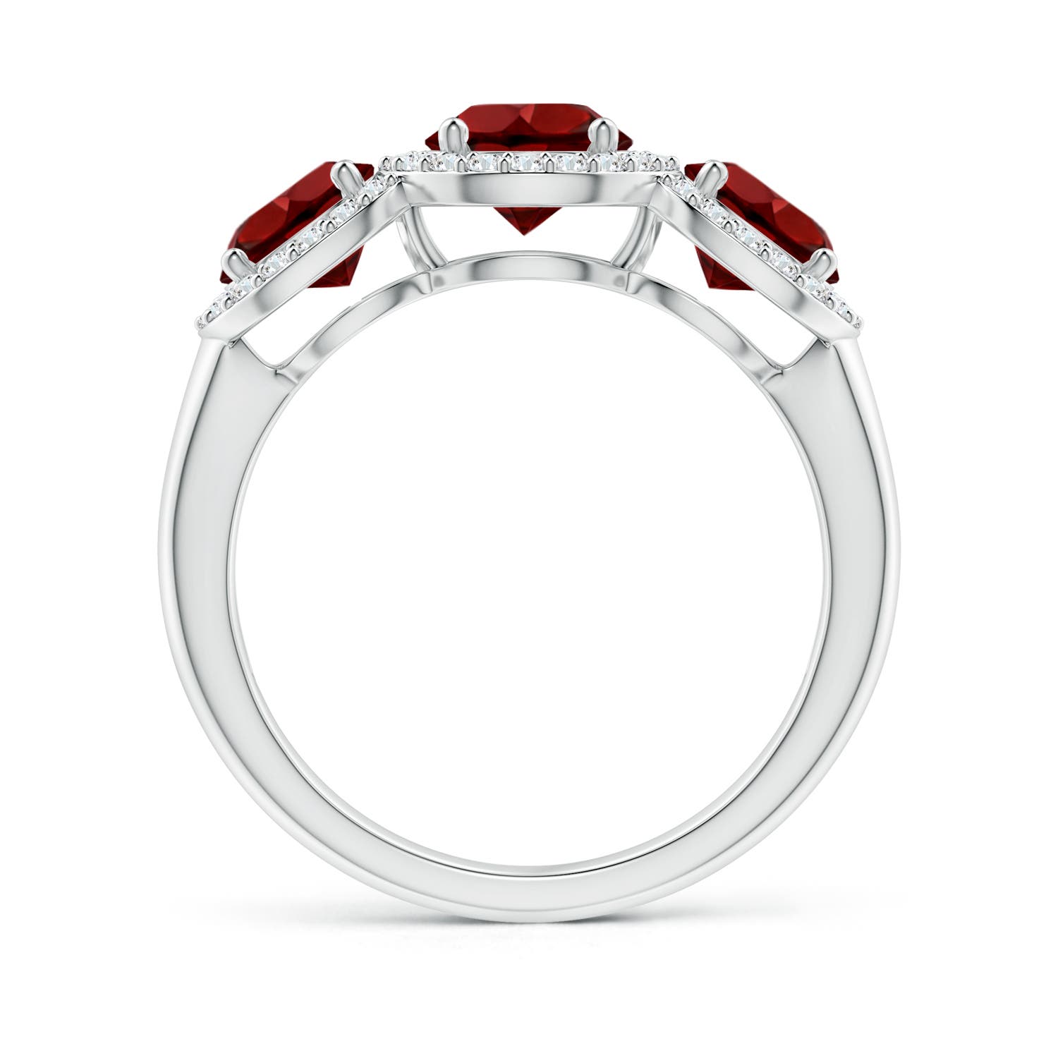 AAAA - Garnet / 2.58 CT / 14 KT White Gold