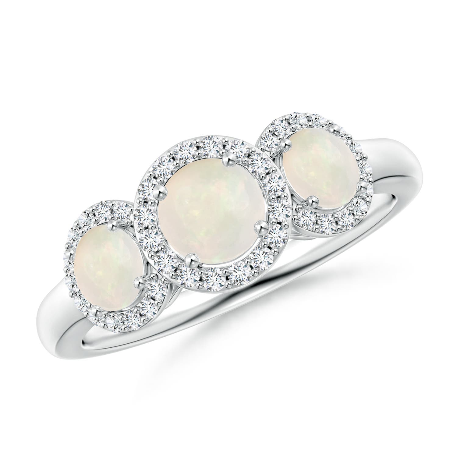 A - Opal / 0.97 CT / 14 KT White Gold