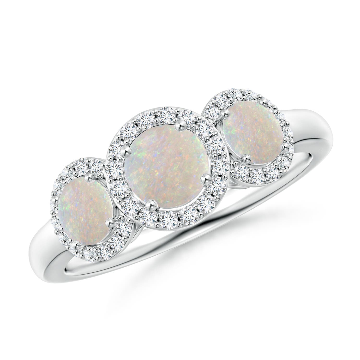 AA - Opal / 0.97 CT / 14 KT White Gold