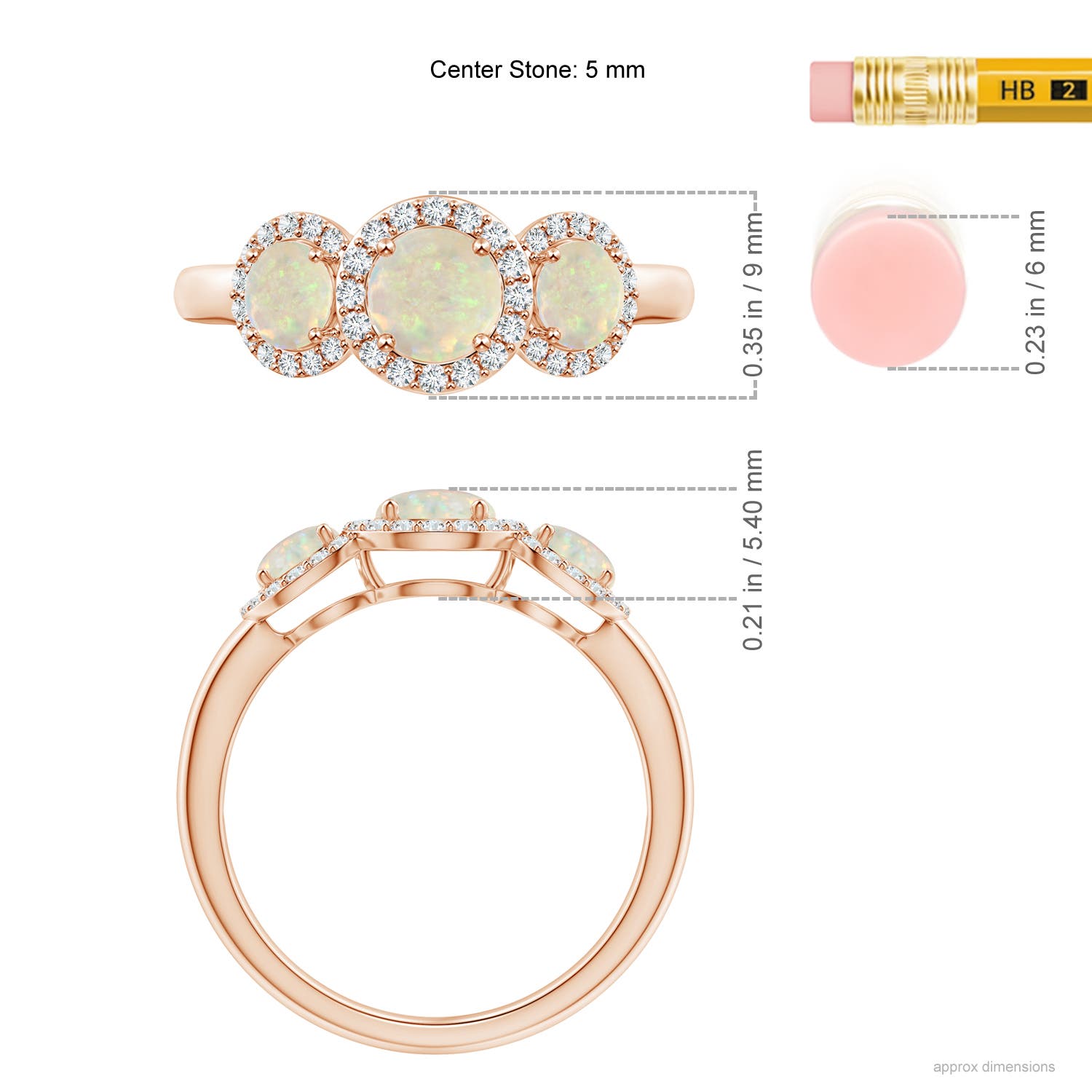 AAA - Opal / 0.97 CT / 14 KT Rose Gold