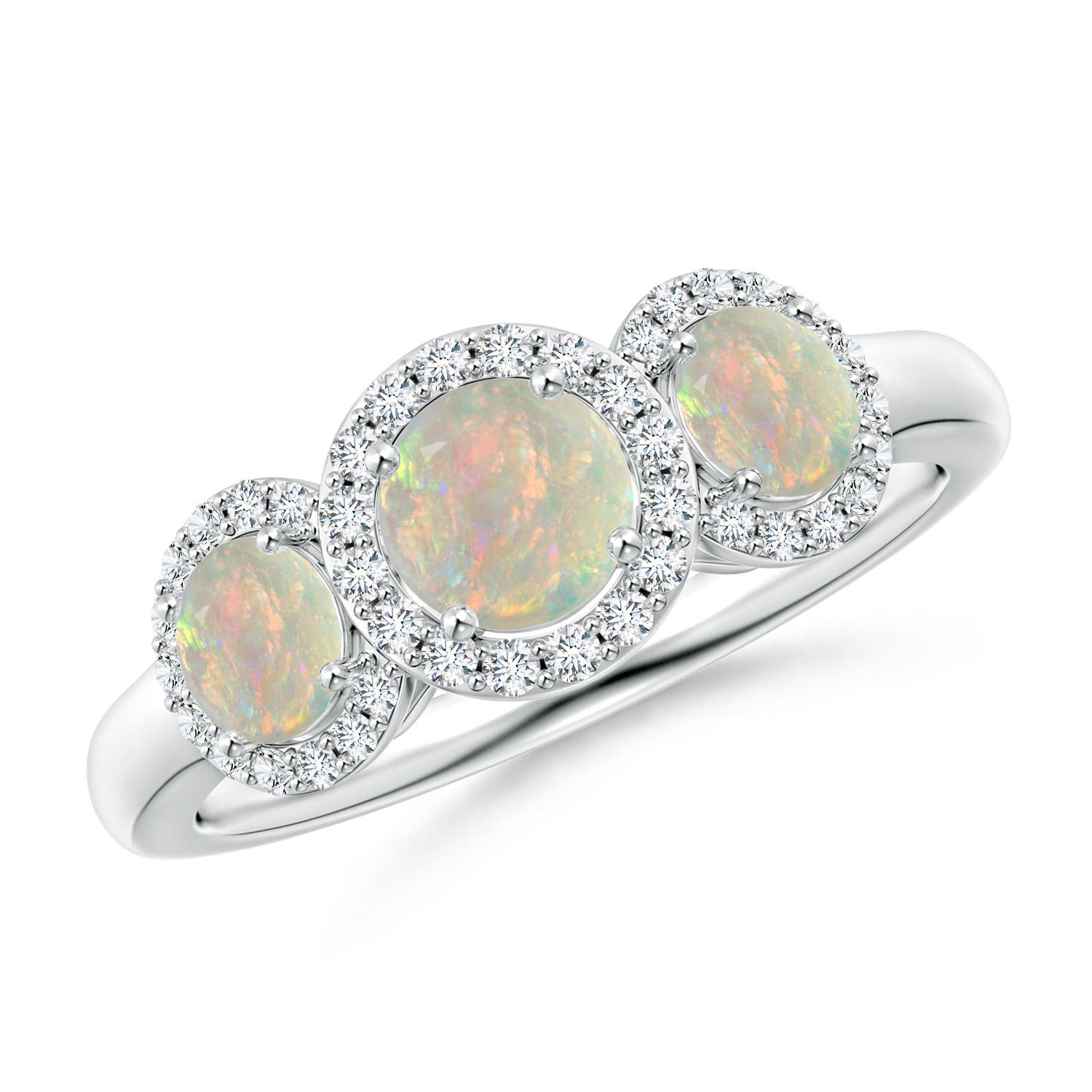 AAAA - Opal / 0.97 CT / 14 KT White Gold