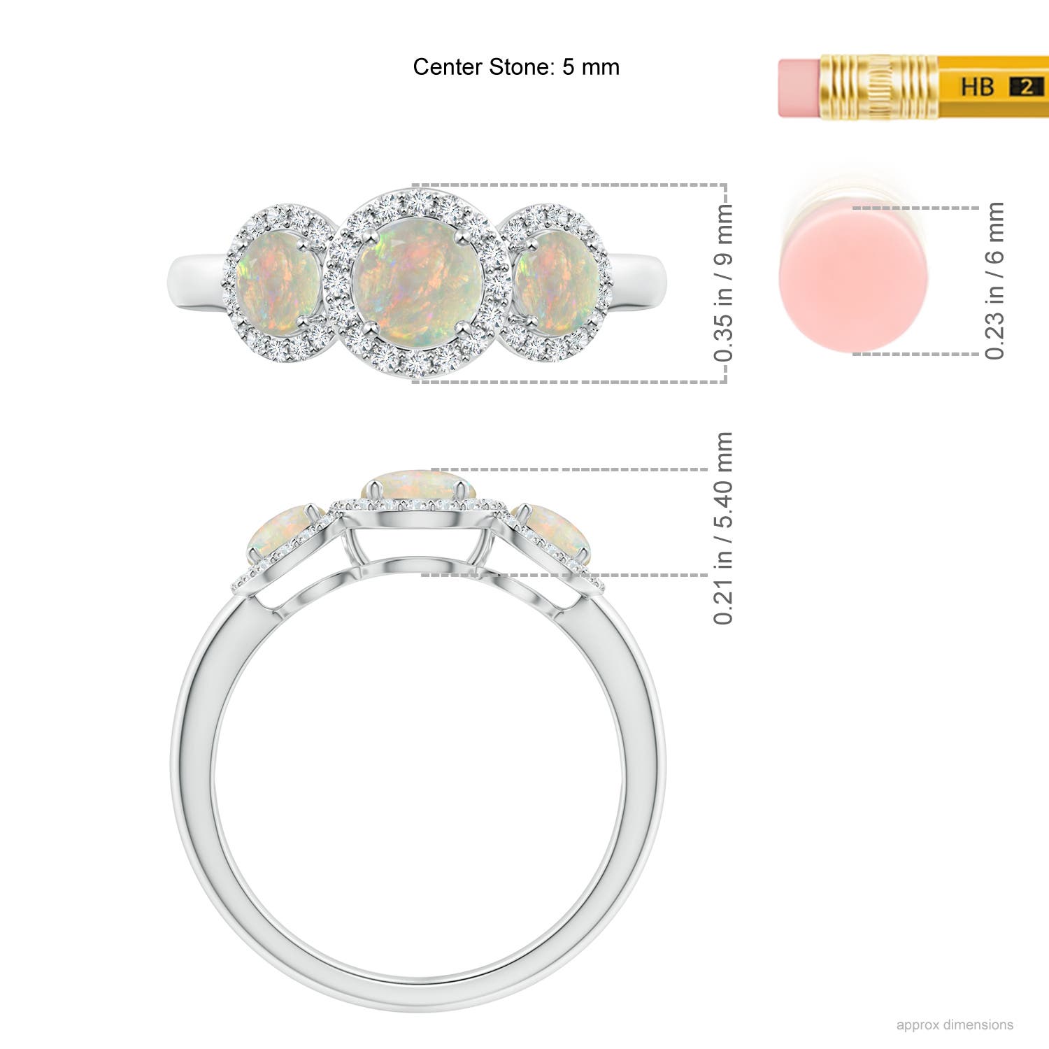 AAAA - Opal / 0.97 CT / 14 KT White Gold