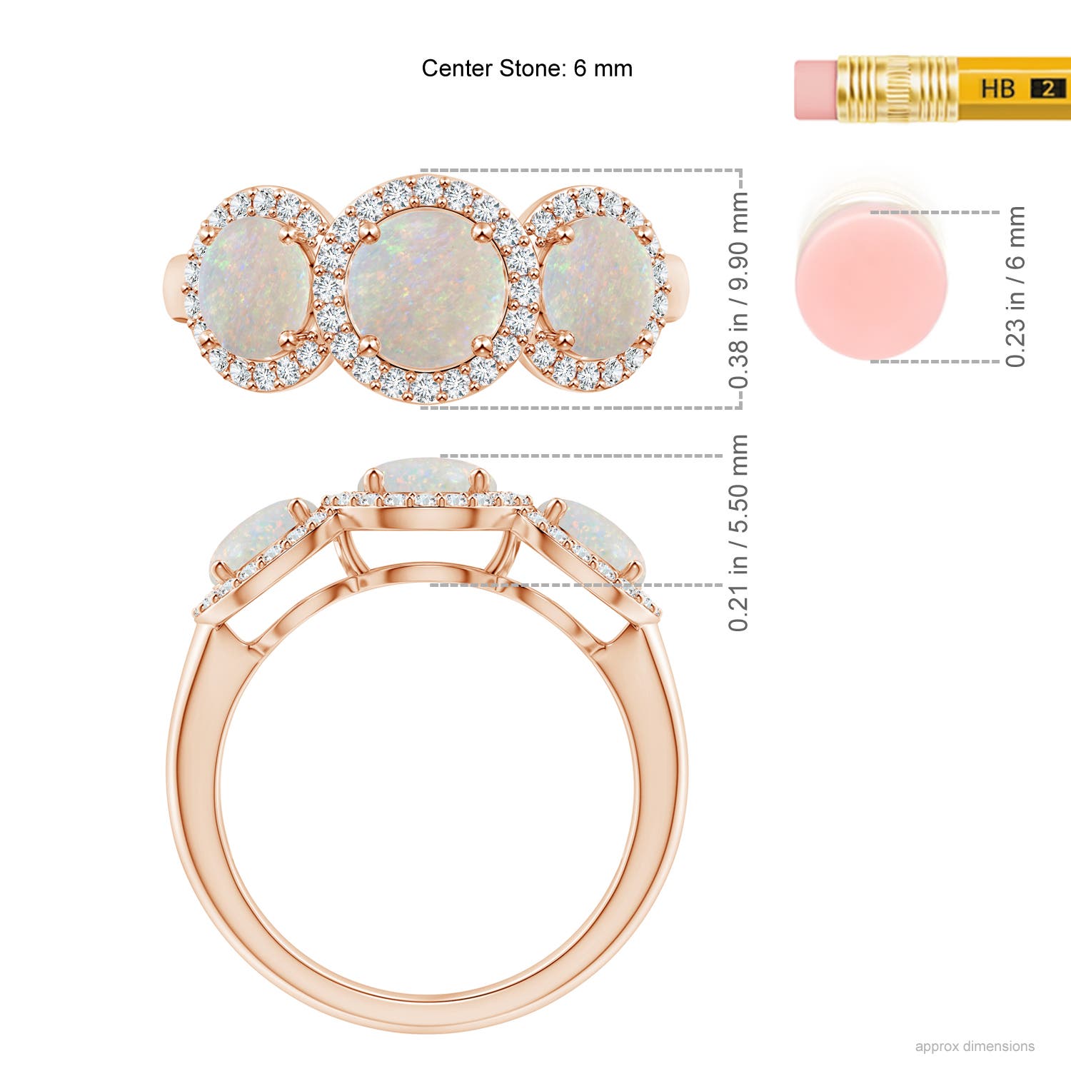 AA - Opal / 1.54 CT / 14 KT Rose Gold