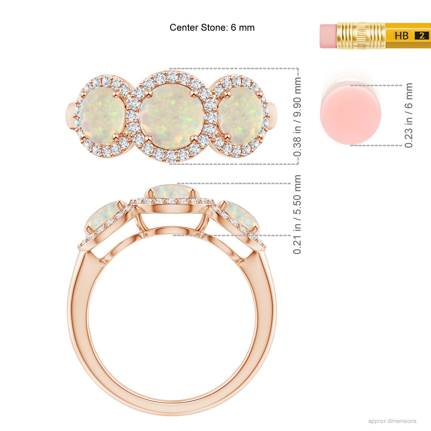 AAA - Opal / 1.54 CT / 14 KT Rose Gold