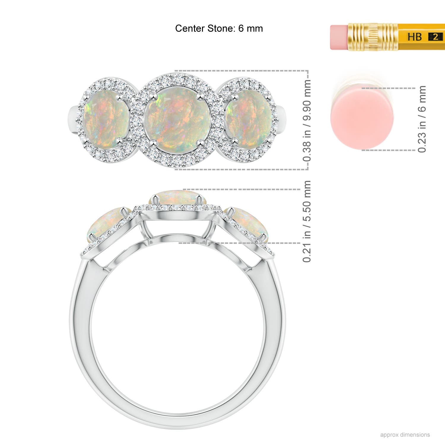 AAAA - Opal / 1.54 CT / 14 KT White Gold